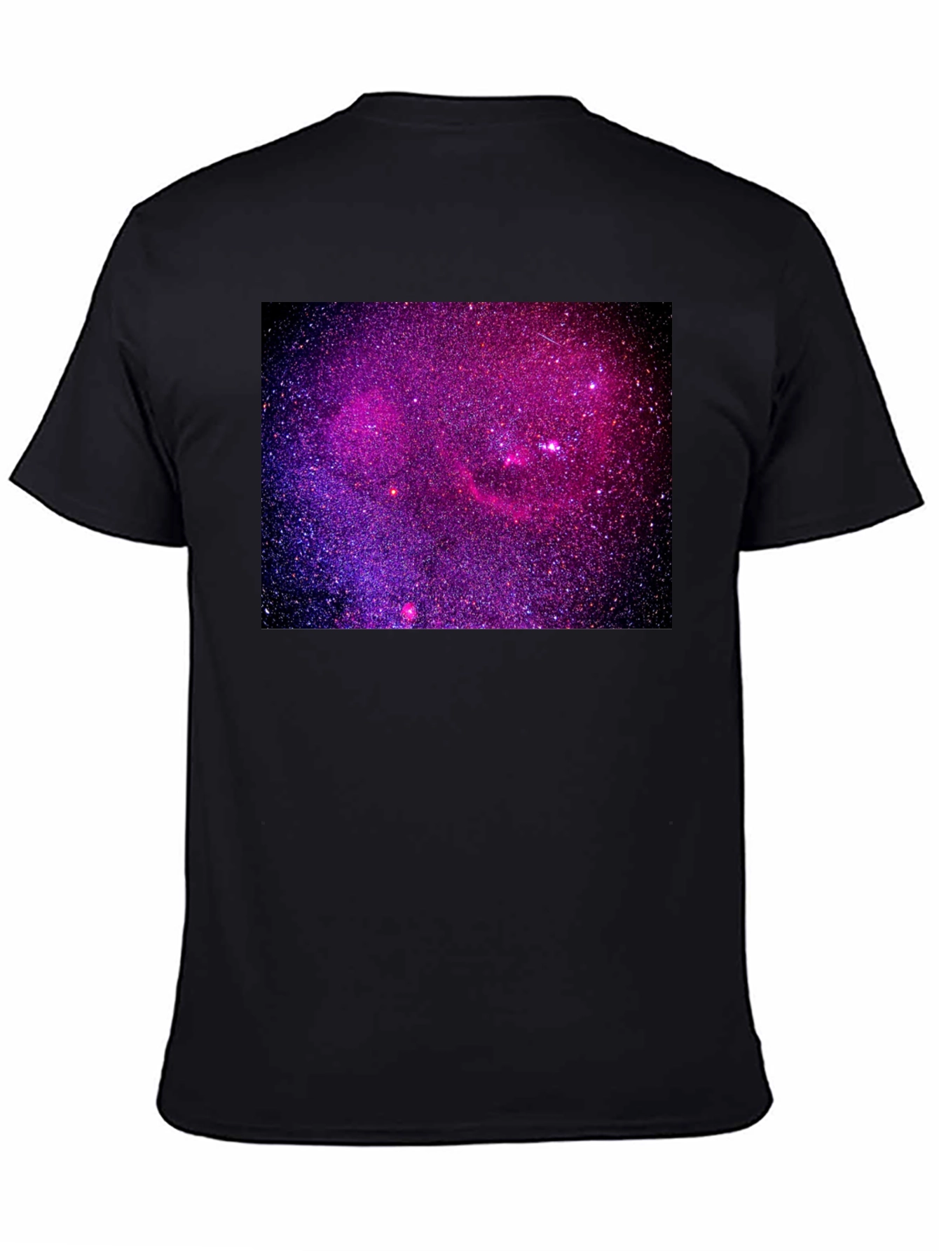 Black Galaxy Print Black T-Shirt view 4