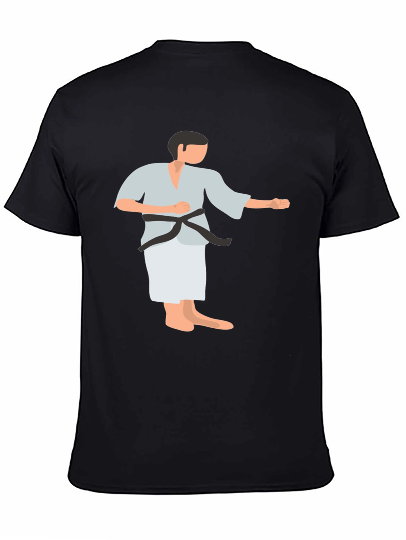 Black Karate Graphic T-Shirt - Black view 4