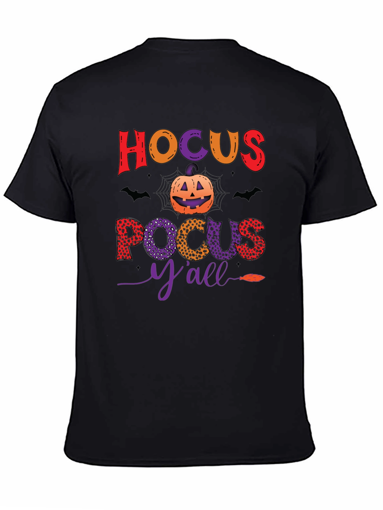 Black Hocus Pocus Y'all Halloween T-Shirt view 4