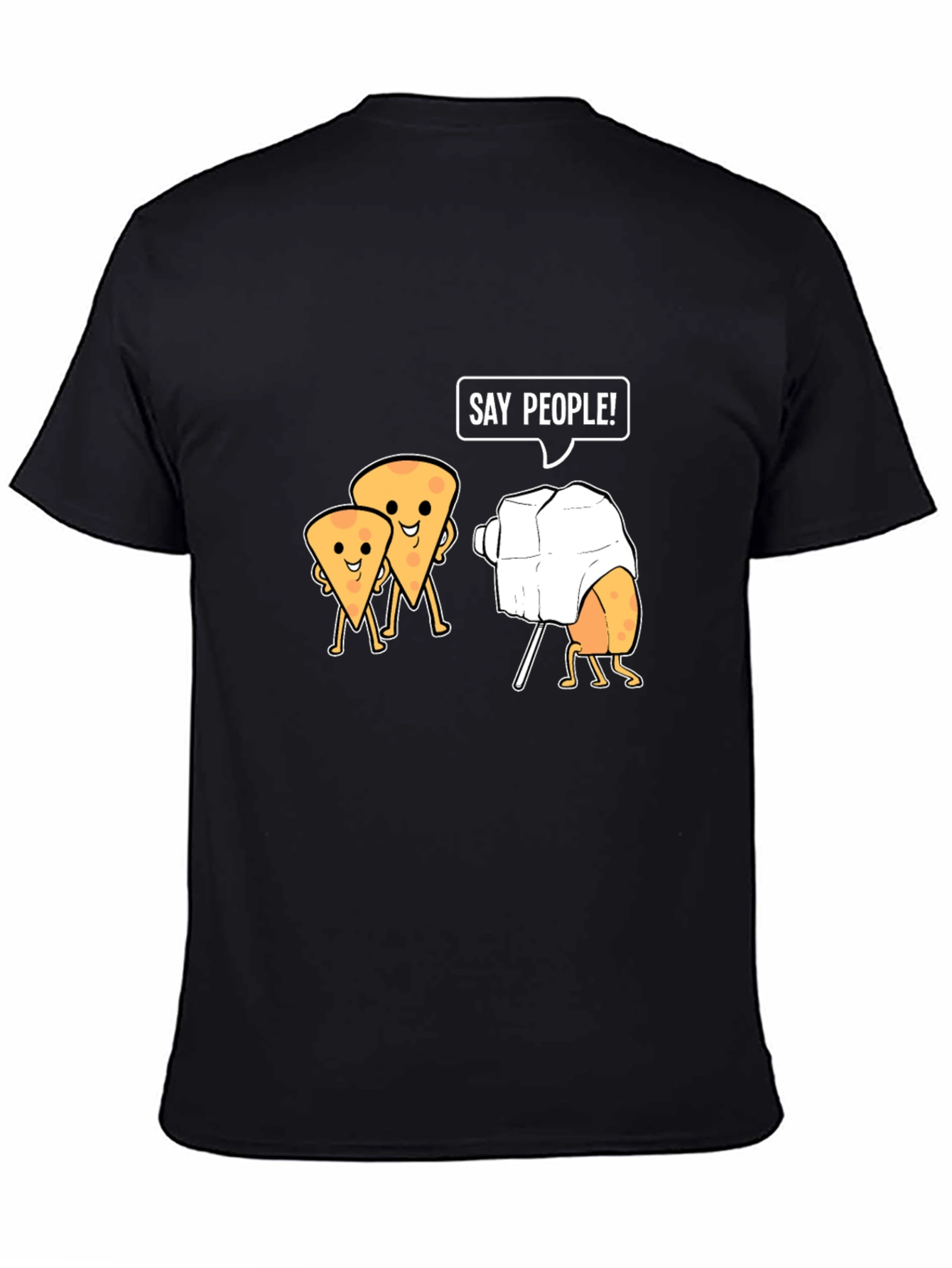 Black Say Cheese Graphic Tee - Black view 4