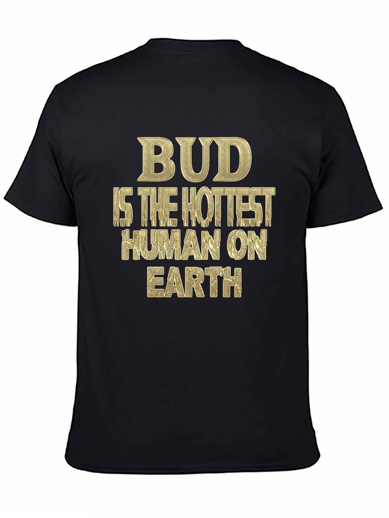 Black Bud Hottest Human T-Shirt - Unique Graphic Tee view 4