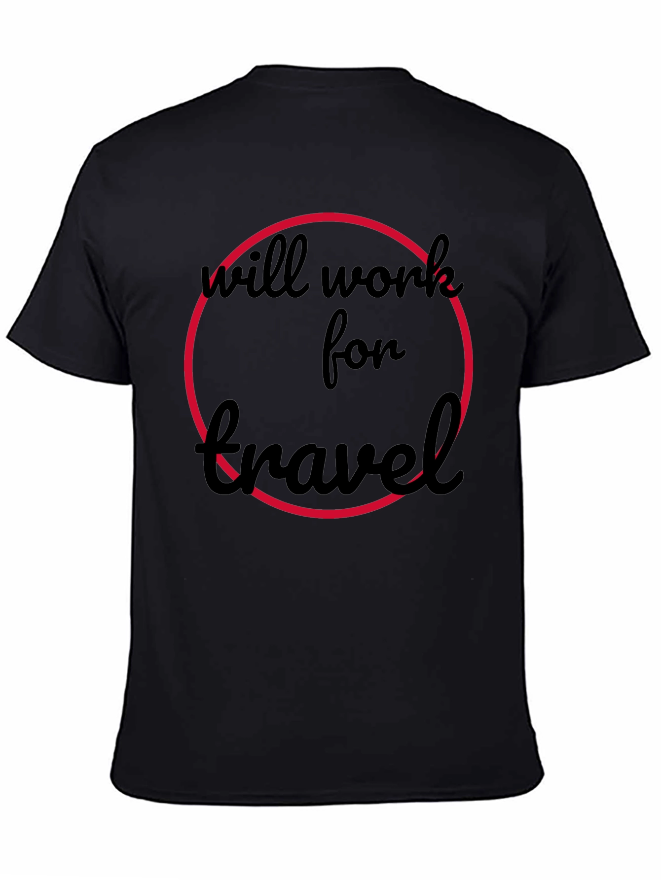 Black Will Work For Travel Black Tee view 4
