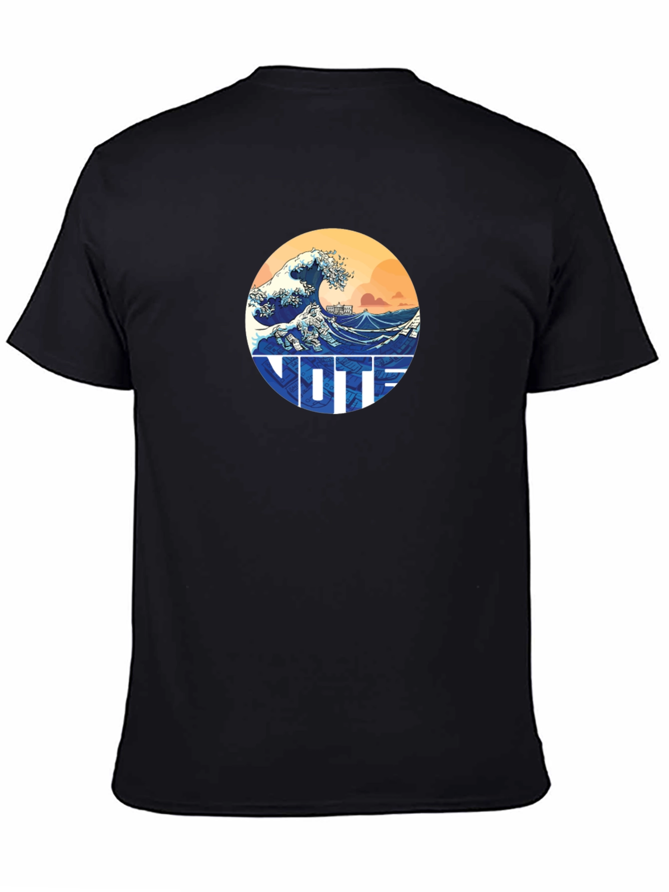 Black Great Wave VOTE Graphic Tee - Stylish & Comfortable view 4