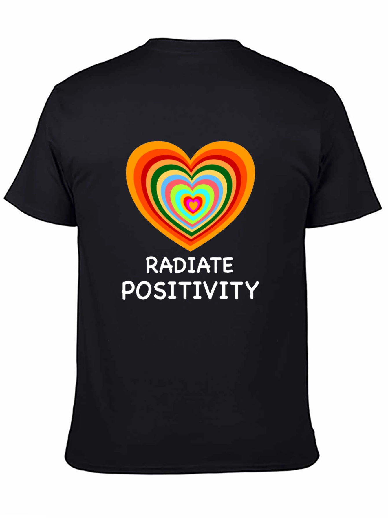 Radiate Positivity Heart Graphic T-Shirt - 4