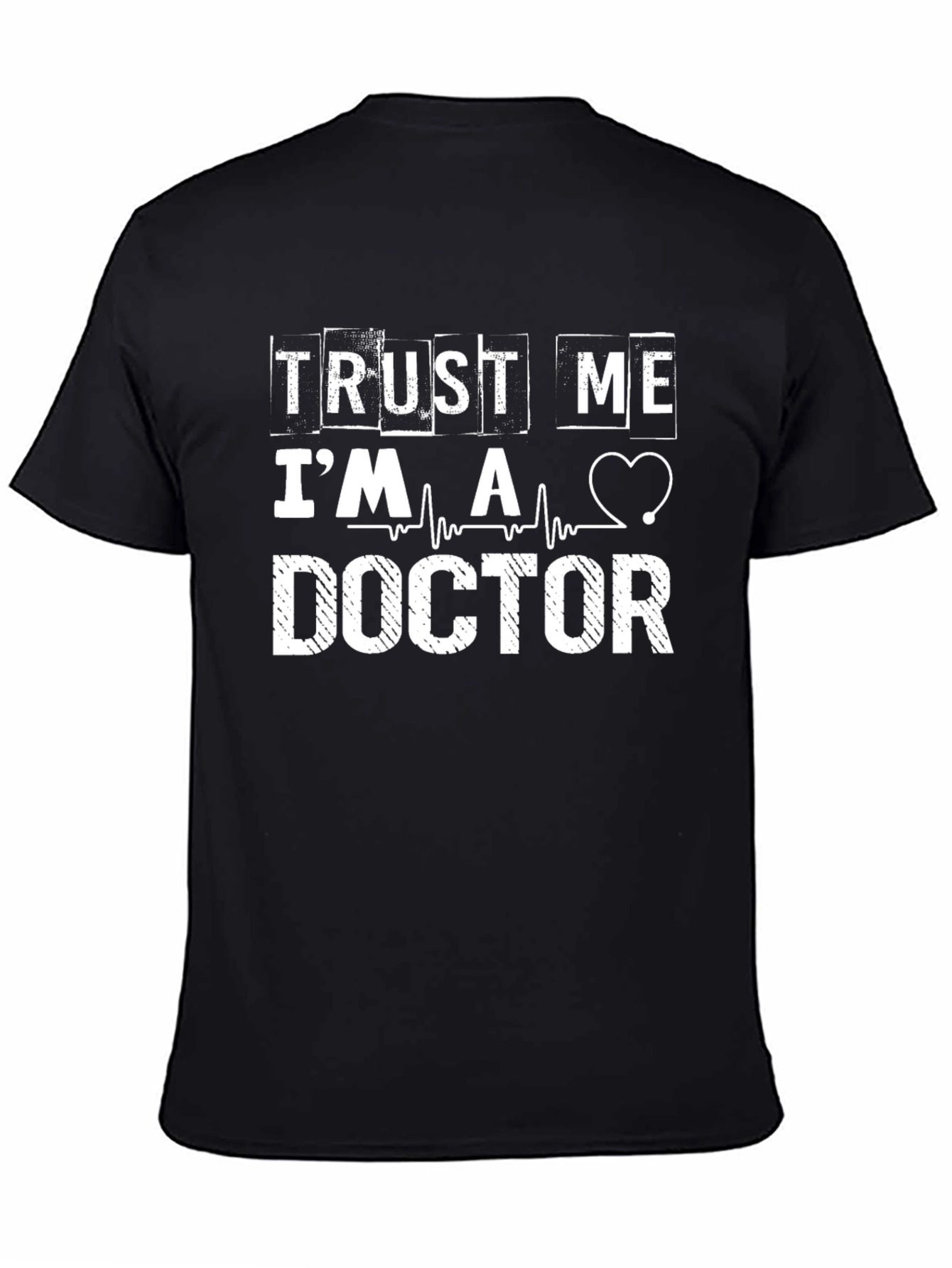 Black Trust Me I'm A Doctor Graphic T-Shirt view 4