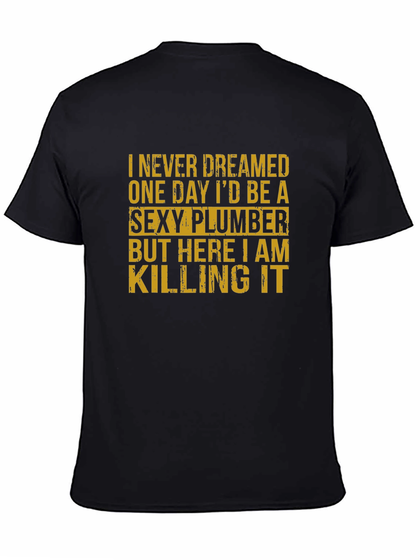 Black Funny Sexy Plumber T-Shirt view 4