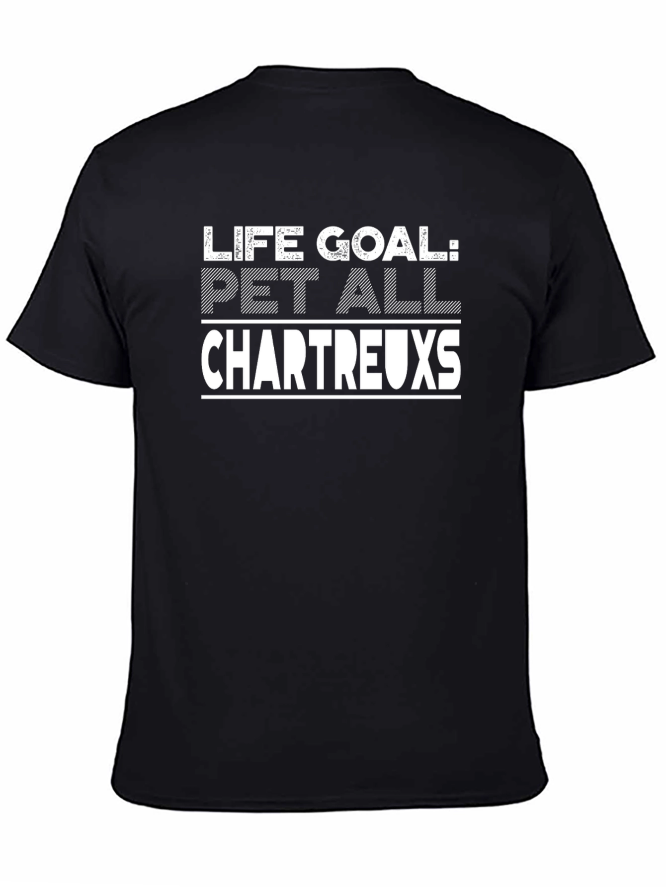 Black Life Goal: Pet All Chartreux T-Shirt view 4
