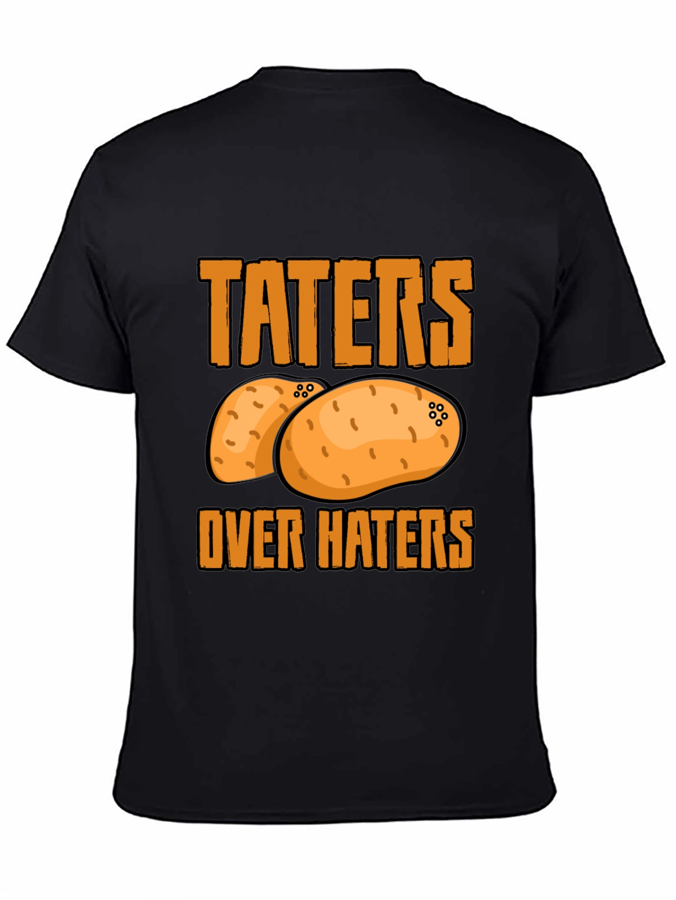Black Taters Over Haters Graphic Tee view 4