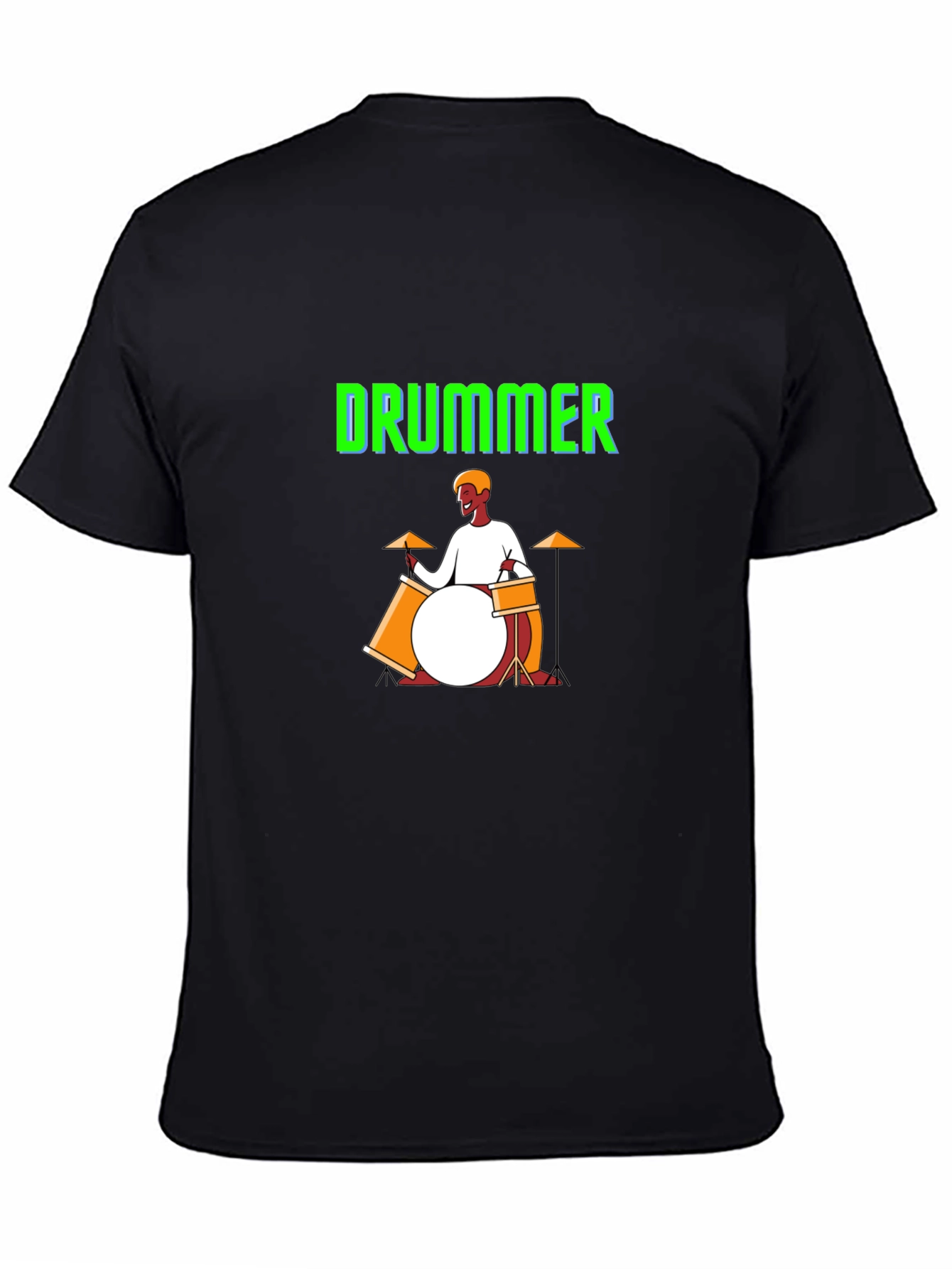 Black Drummer Graphic T-Shirt view 4