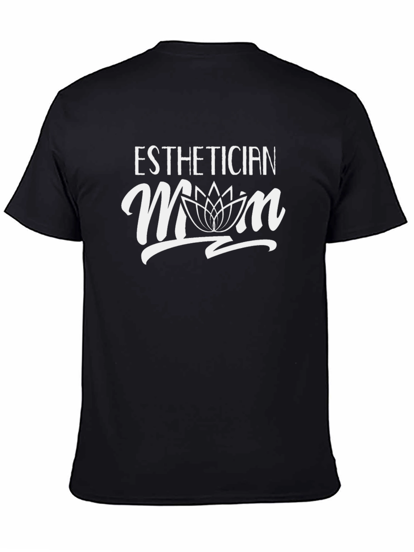 Black Esthetician Mom Black T-Shirt view 4