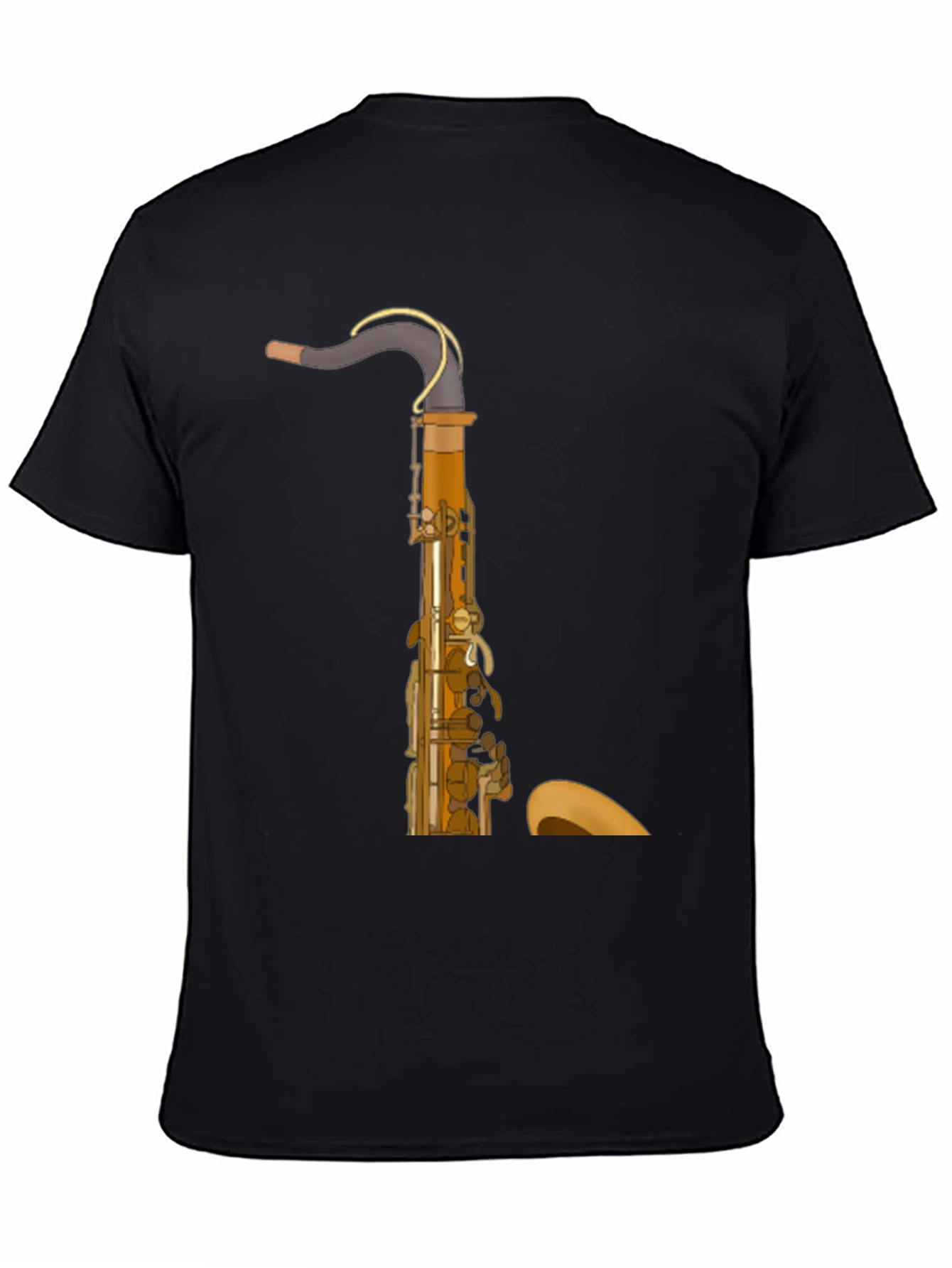 Black Saxophone Graphic T-Shirt - Musician Style view 4