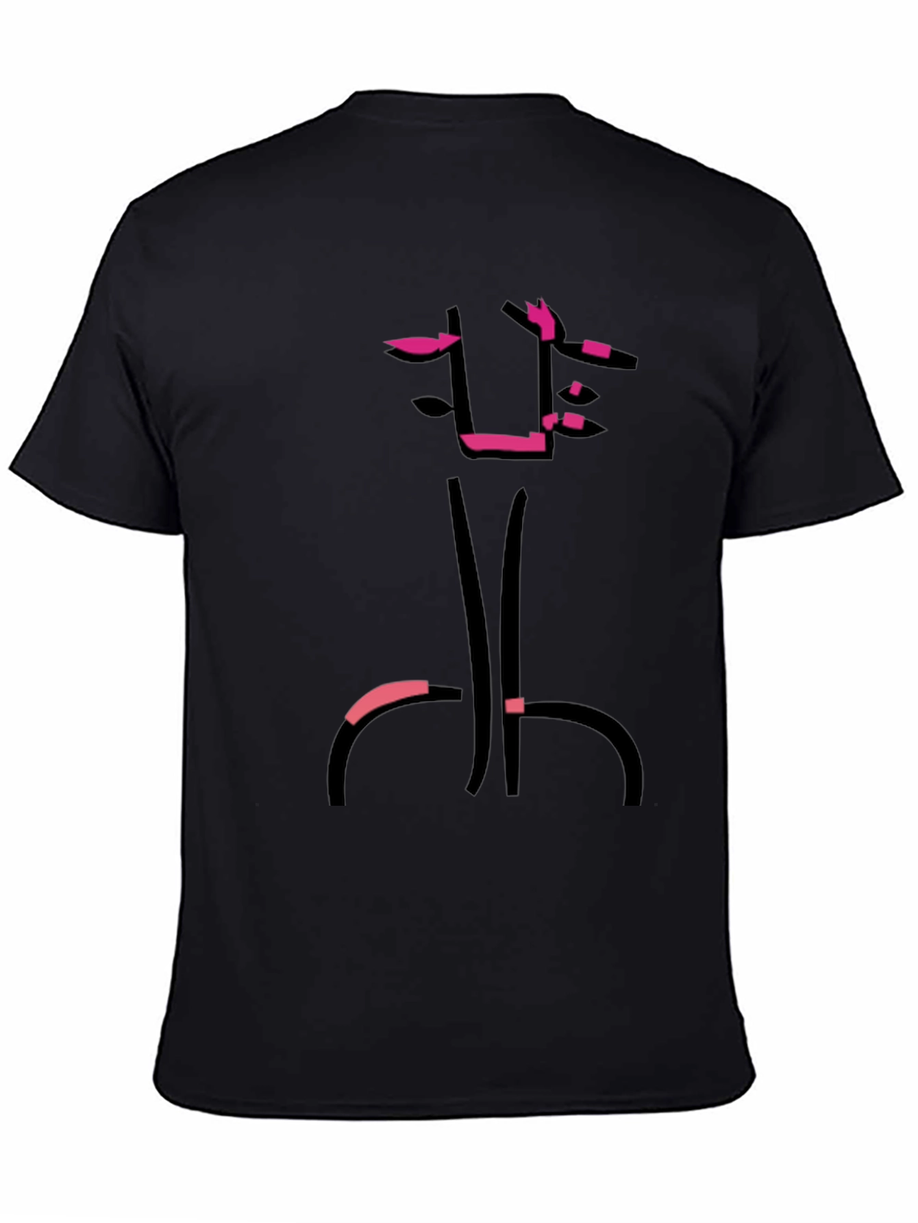 Black Abstract Graphic Print Black T-Shirt view 4