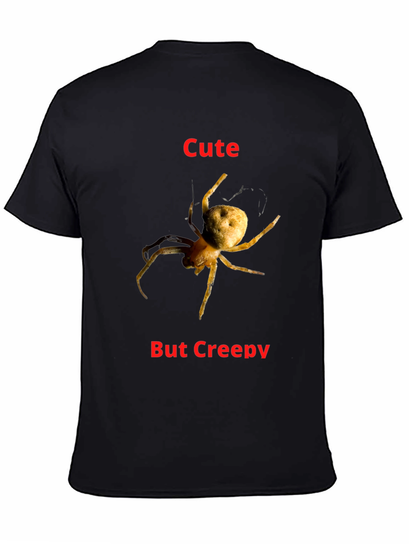 Black Cute But Creepy Spider Graphic T-Shirt view 4