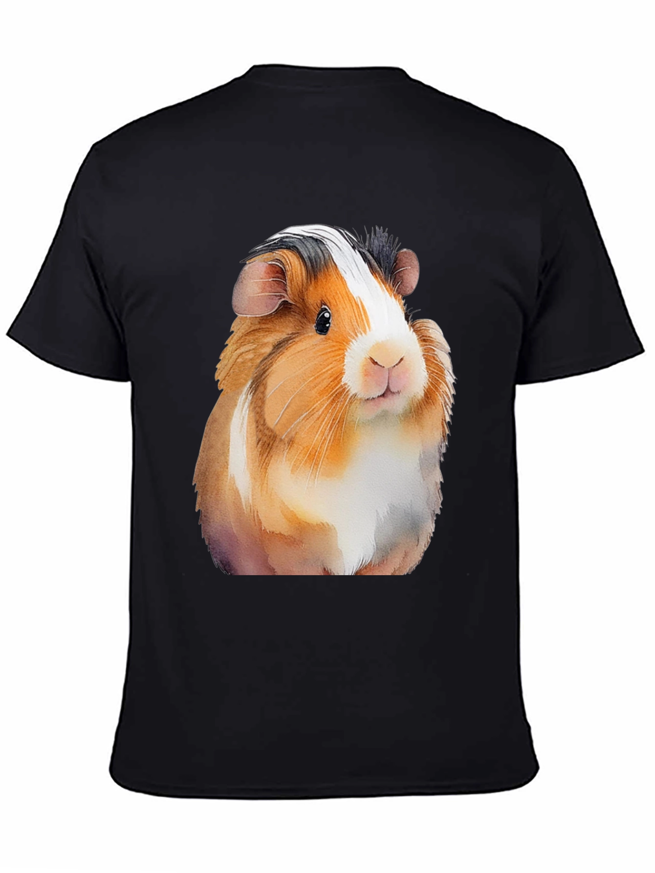 Black Guinea Pig Graphic T-Shirt - Men's Black Tee view 4