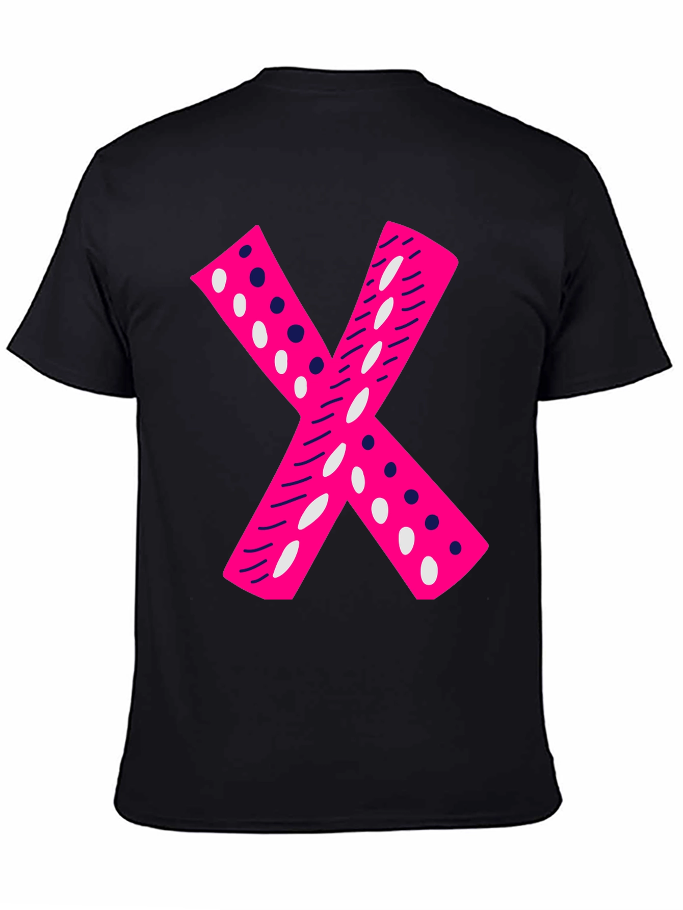 Black Pink X Graphic Tee - Casual Black T-Shirt view 4