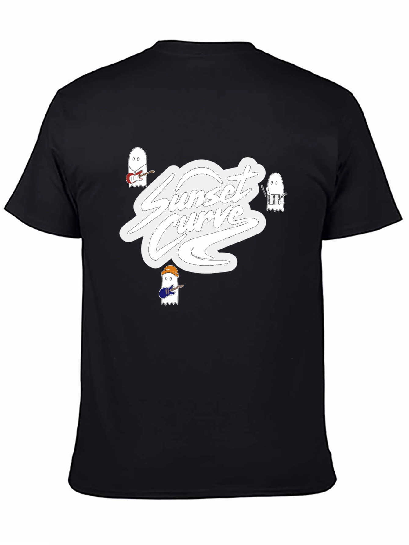 Sunset Curve Band T-Shirt - Ghostly Musical Style - 4