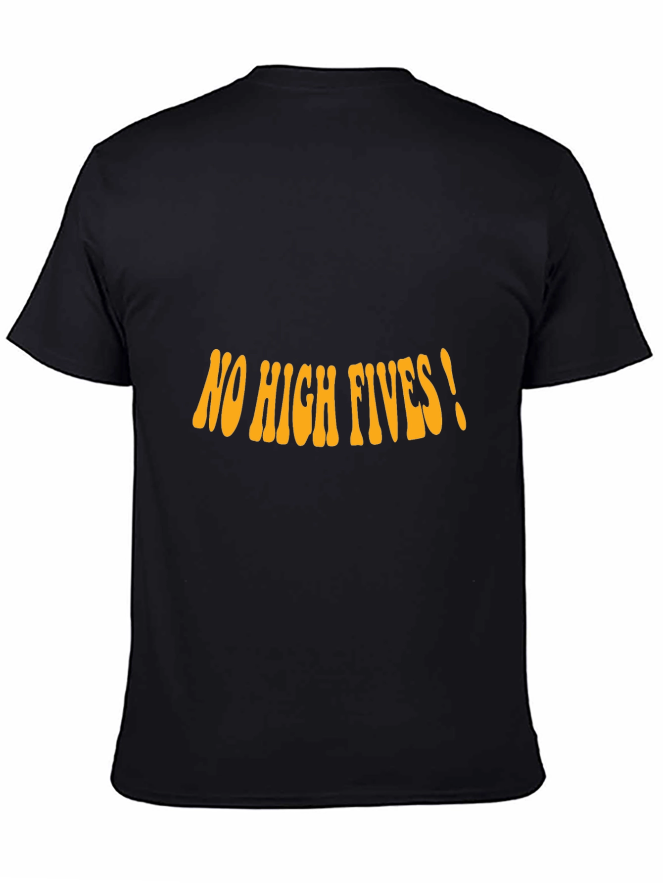 Black No High Fives! Graphic Tee - Black view 4