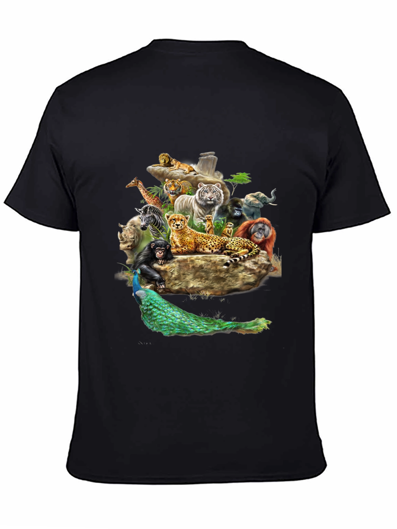 Black Wildlife Kingdom Graphic Tee - Black T-Shirt view 4