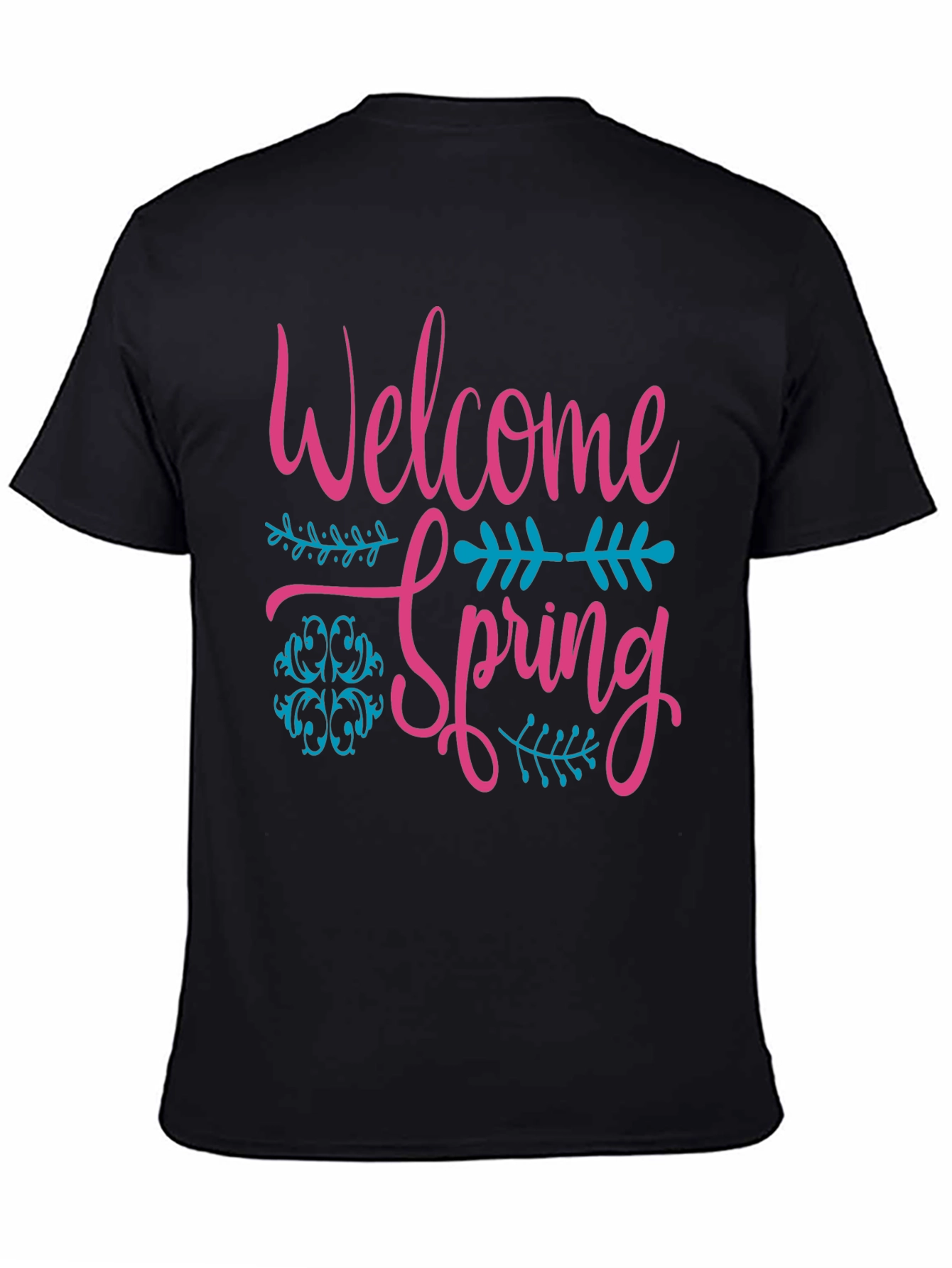 Black Welcome Spring Graphic Tee view 4