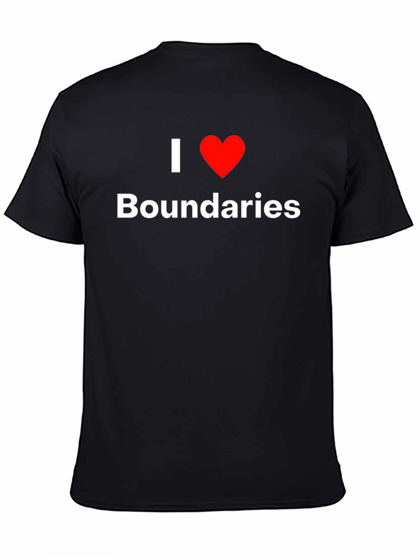 Black I Love Boundaries T-Shirt - Bold Statement Tee view 4