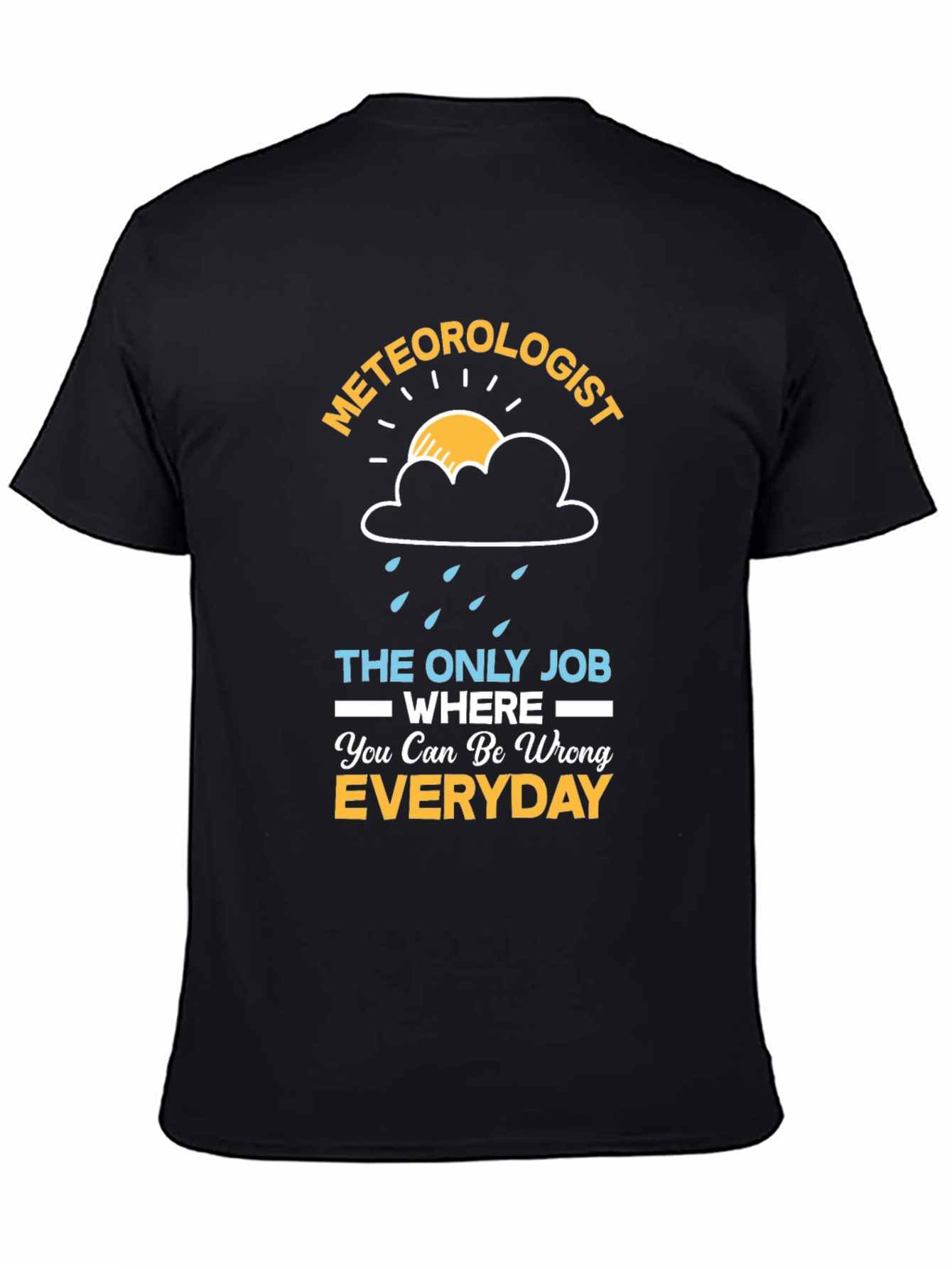 Black Meteorologist Funny Weather T-Shirt view 4