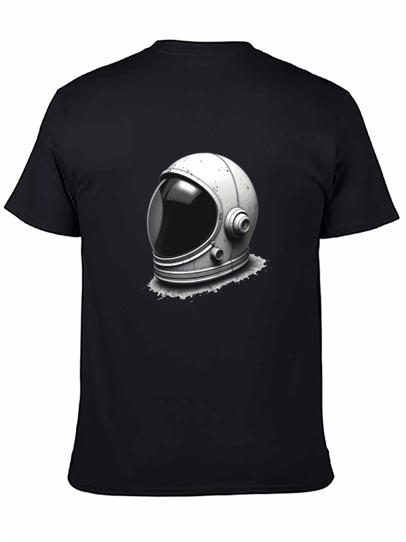 Black Astronaut Helmet Graphic Tee - Space Exploration T-Shirt view 4
