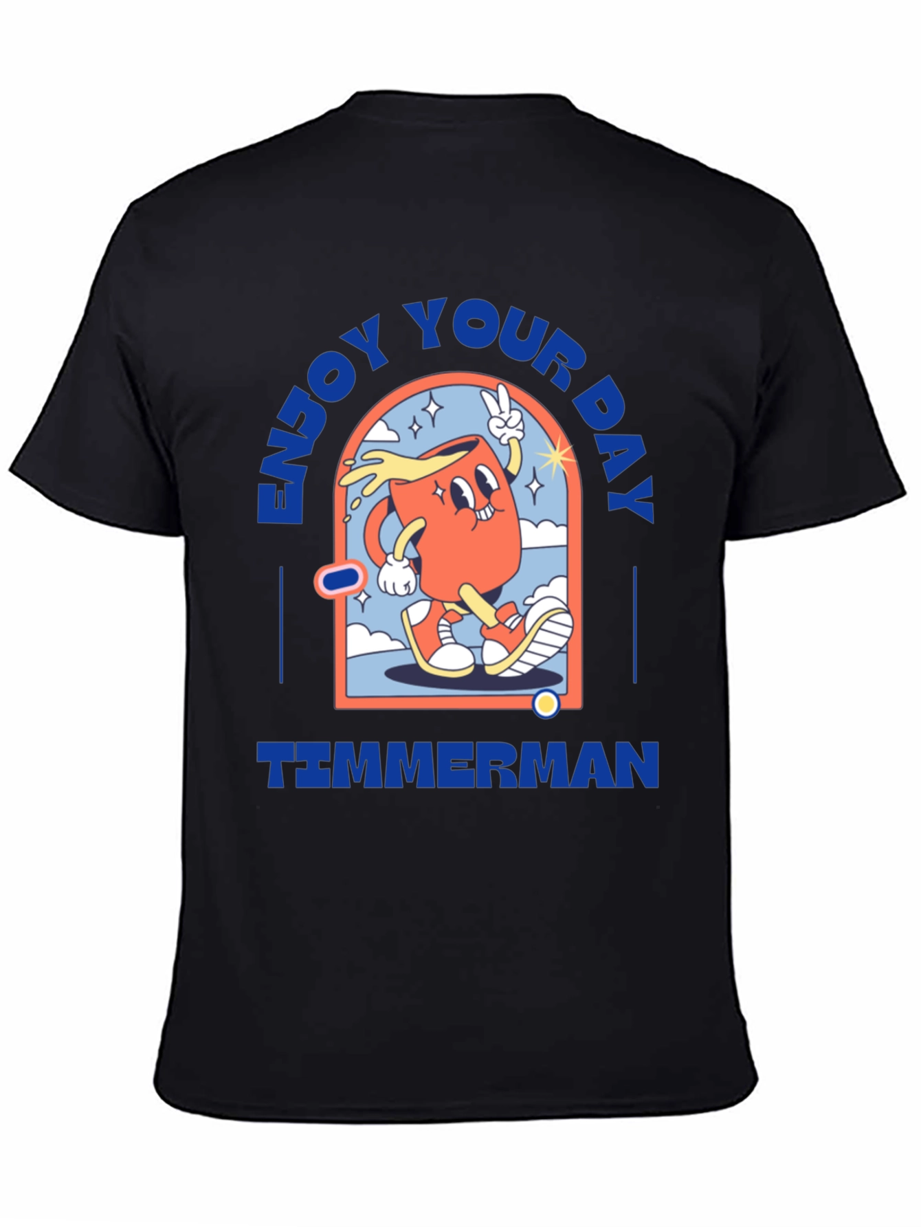Black Enjoy Your Day Timmerman T-Shirt view 4