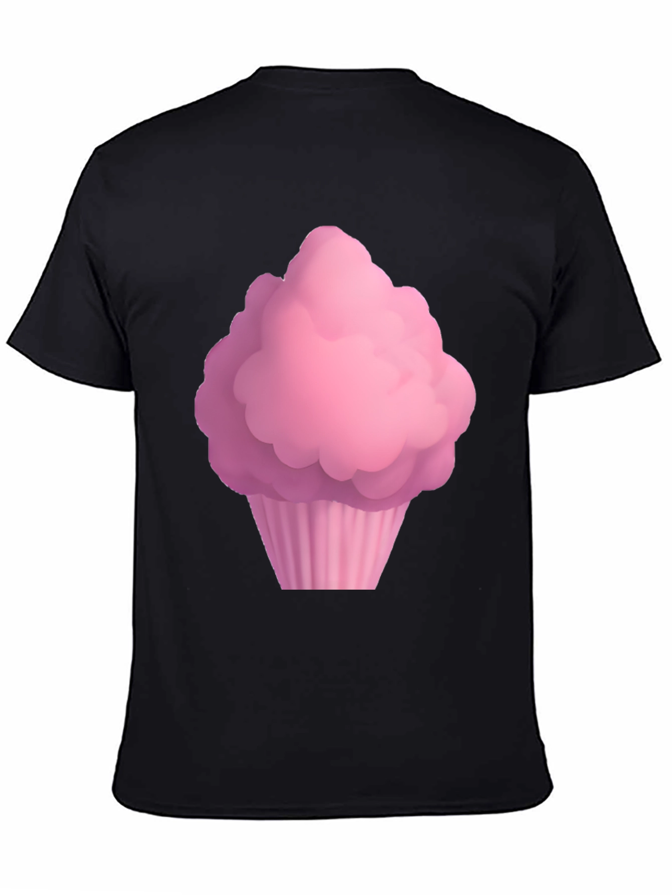 Black Cupcake Graphic Black T-Shirt view 4