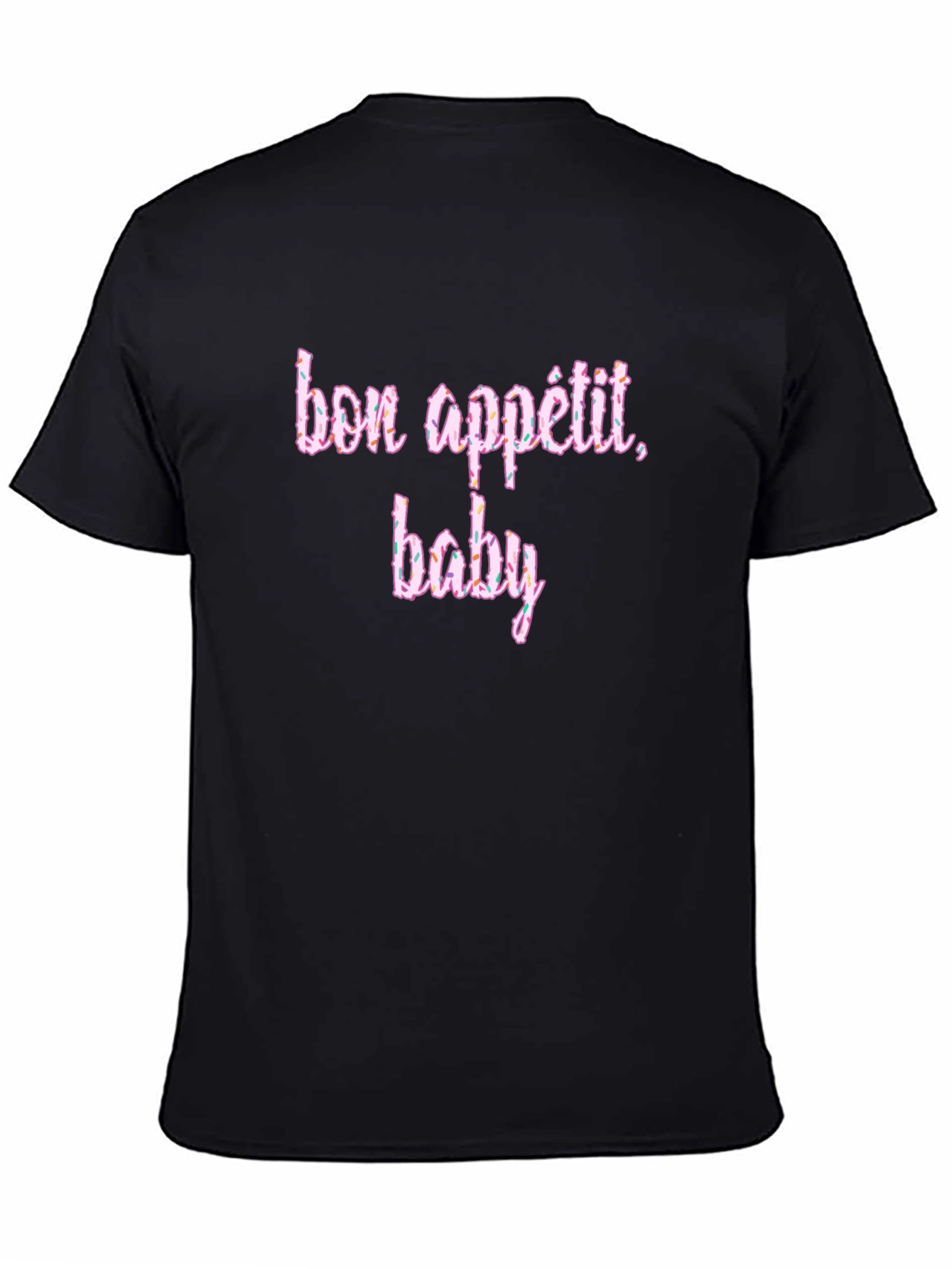Black Bon Appétit Baby Black T-Shirt view 4