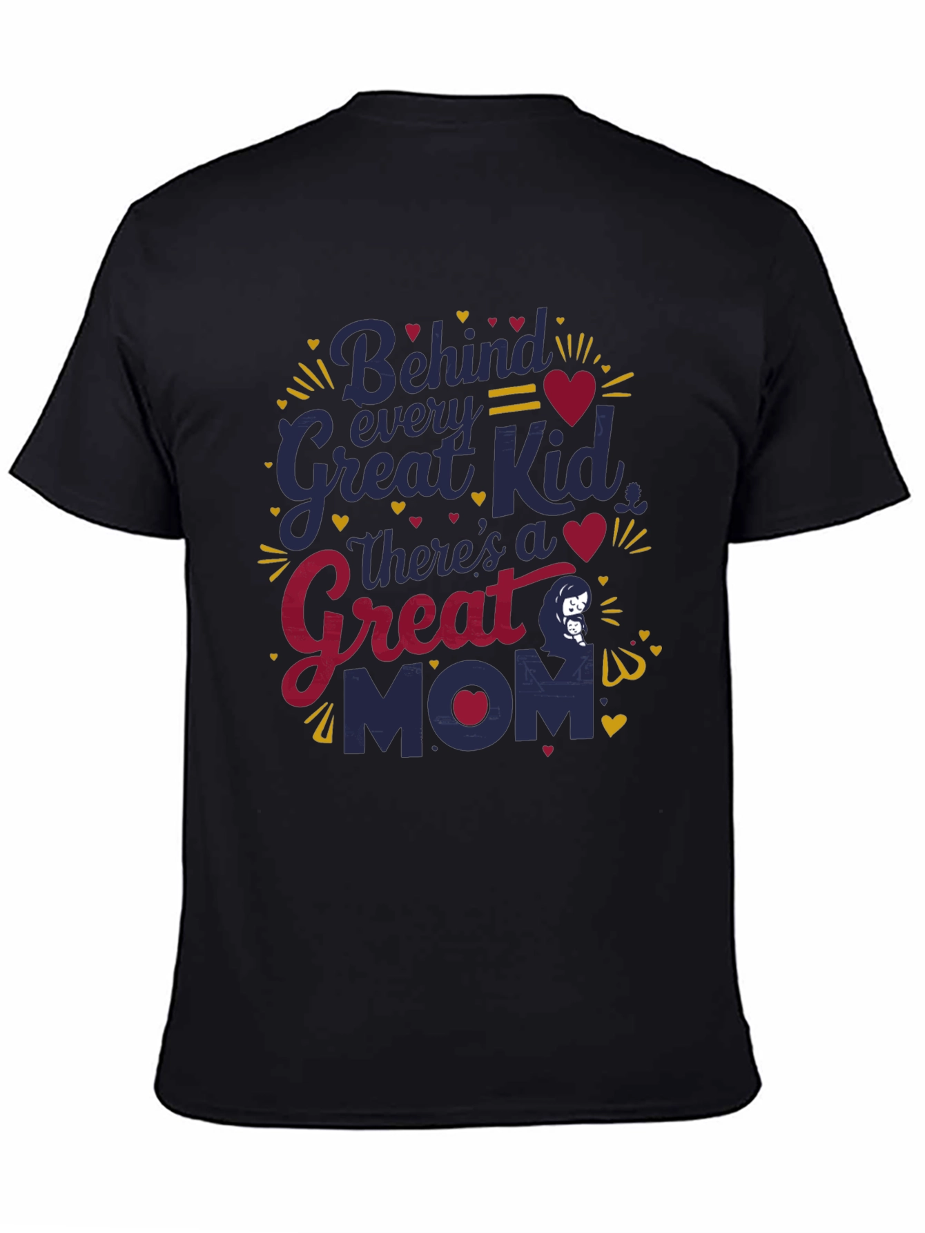 Great Mom T-Shirt - Premium Black Cotton Blend - 4