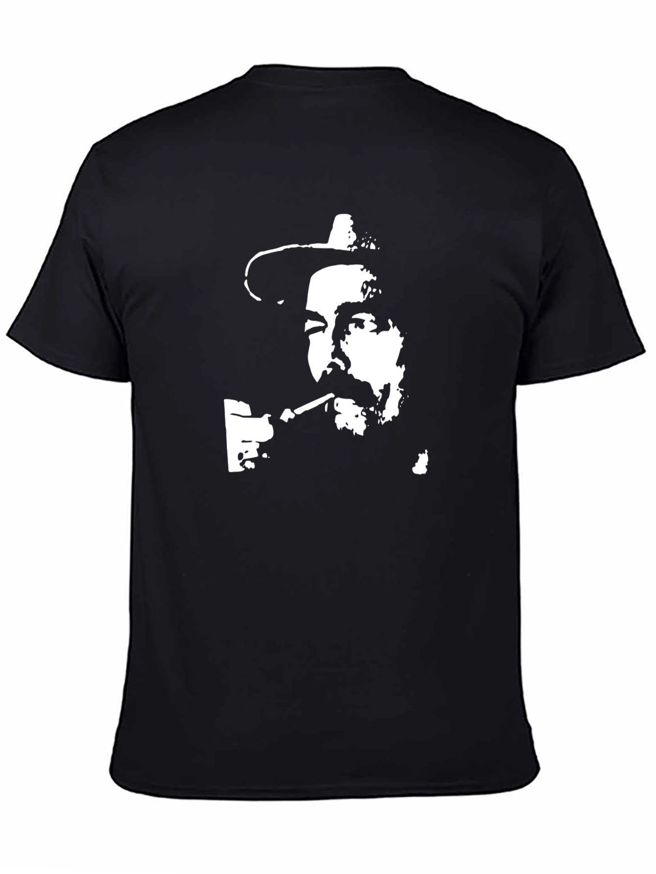 Black Vintage Style Man Portrait Graphic Tee view 4