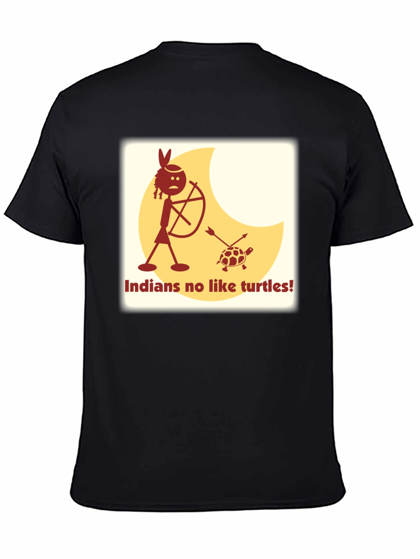 Black Indians No Like Turtles Funny T-Shirt view 4