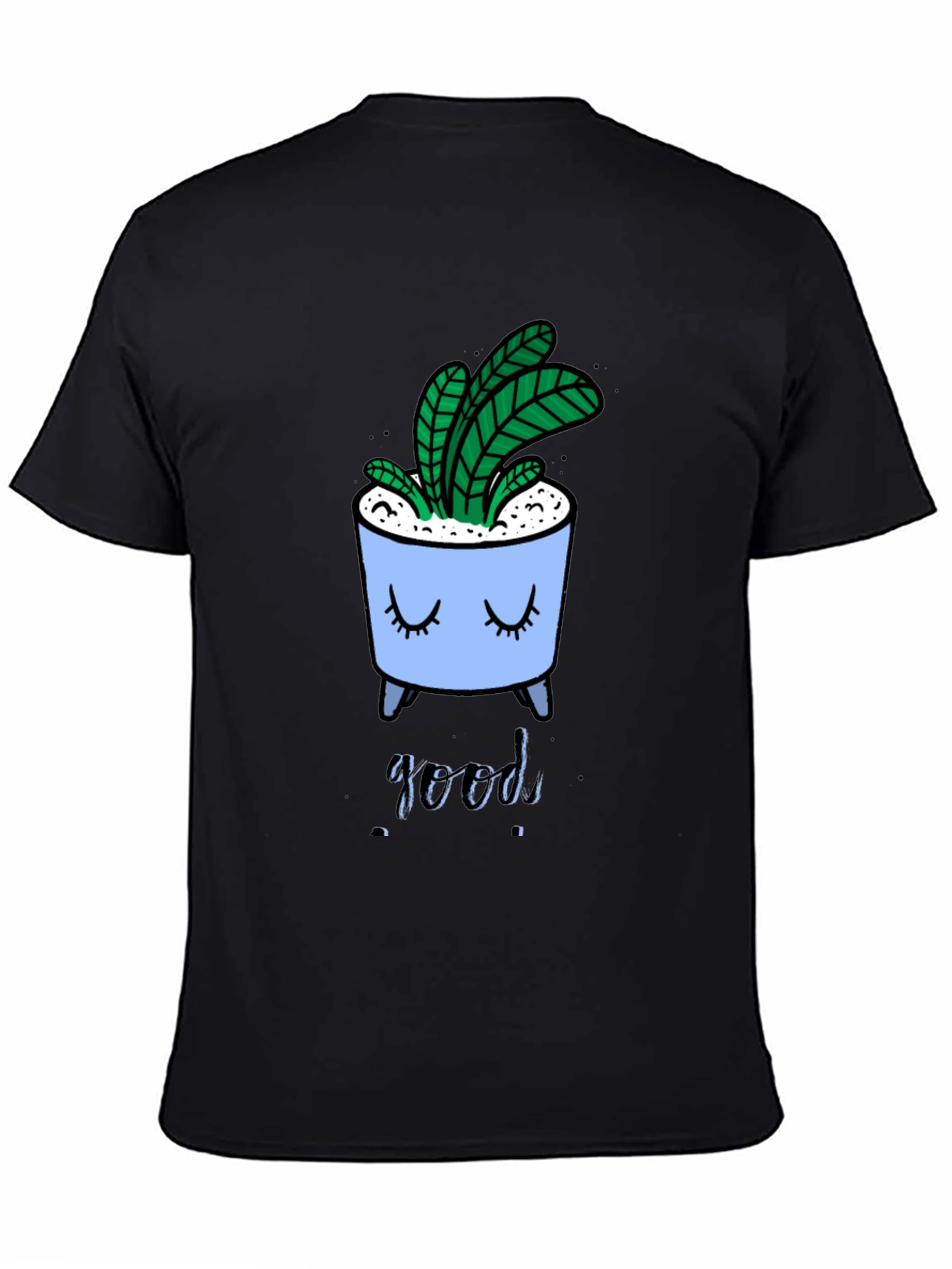 Black Cute Plant Pot Graphic Tee view 4