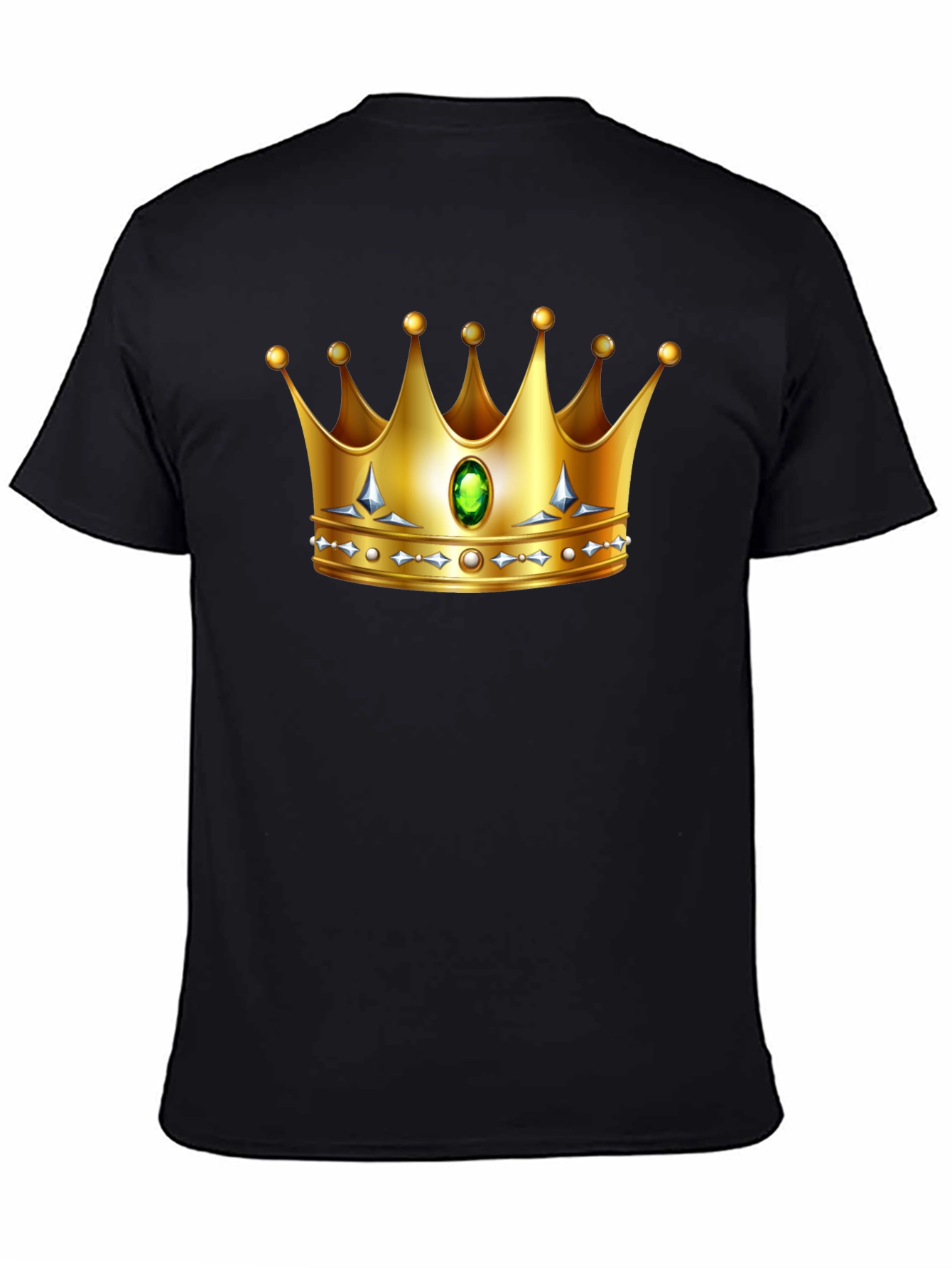 Black Golden Crown Graphic Tee - King/Queen Style view 4