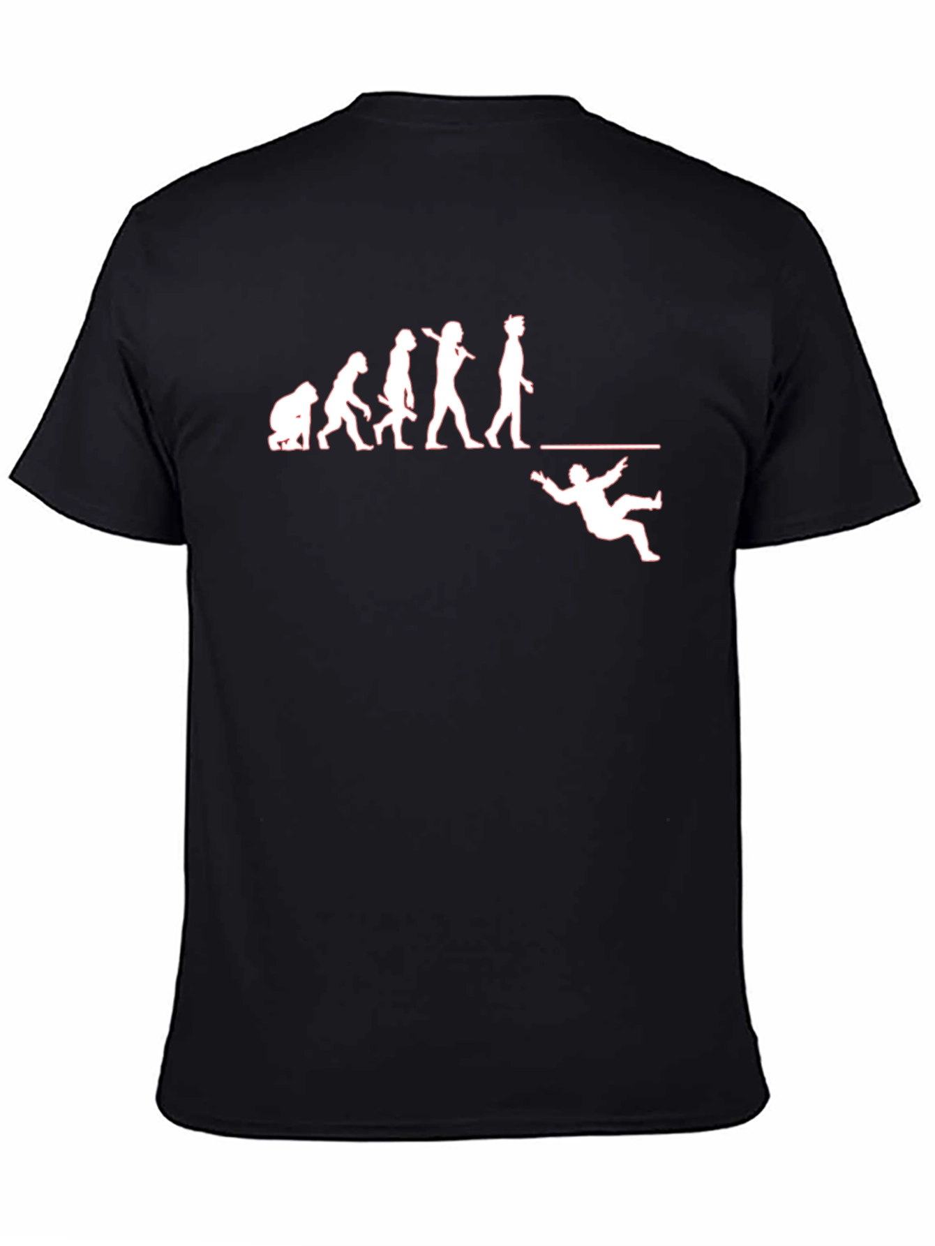 Black Evolution Fall T-Shirt - Humorous Design view 4