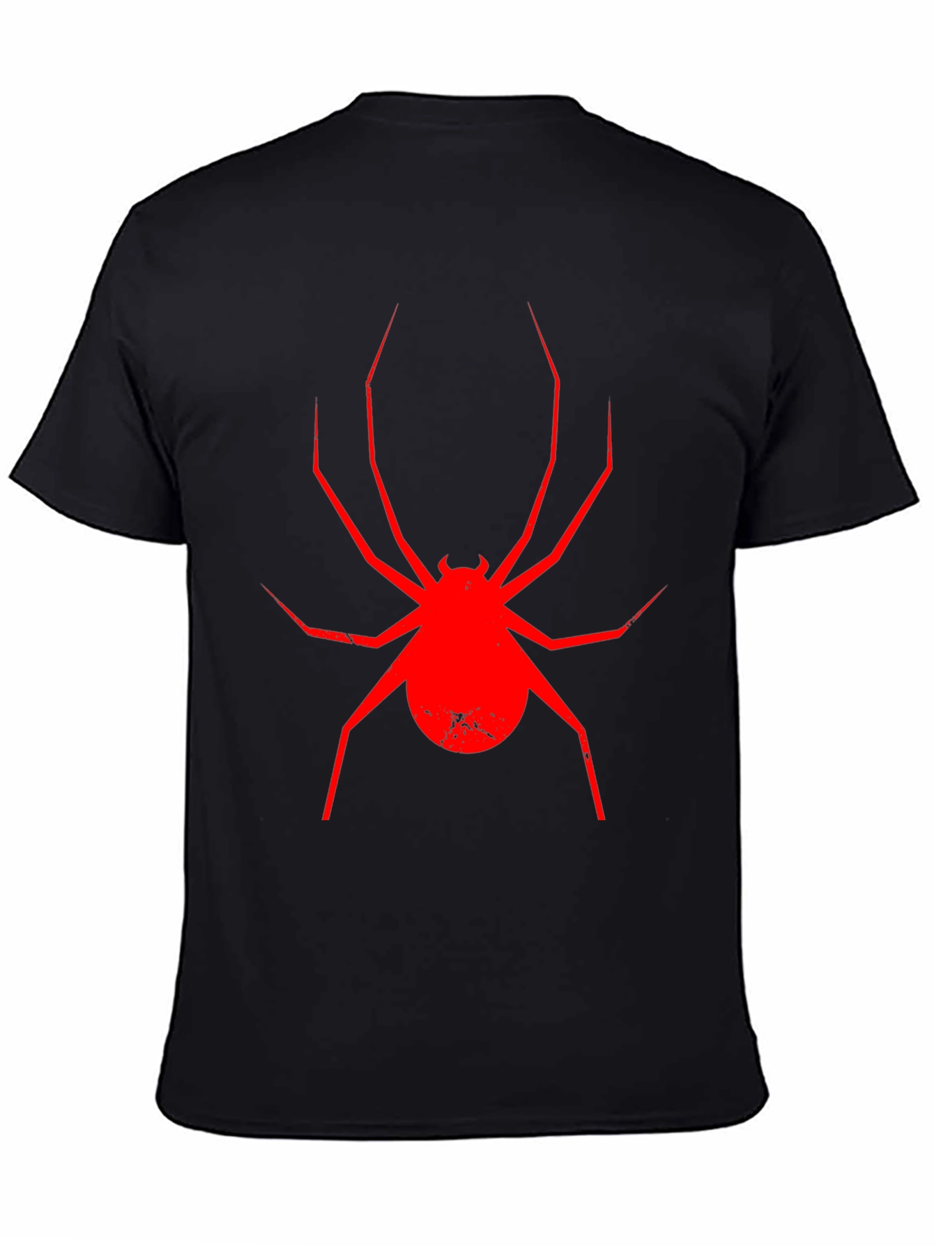 Red Spider Graphic Black T-Shirt - 4