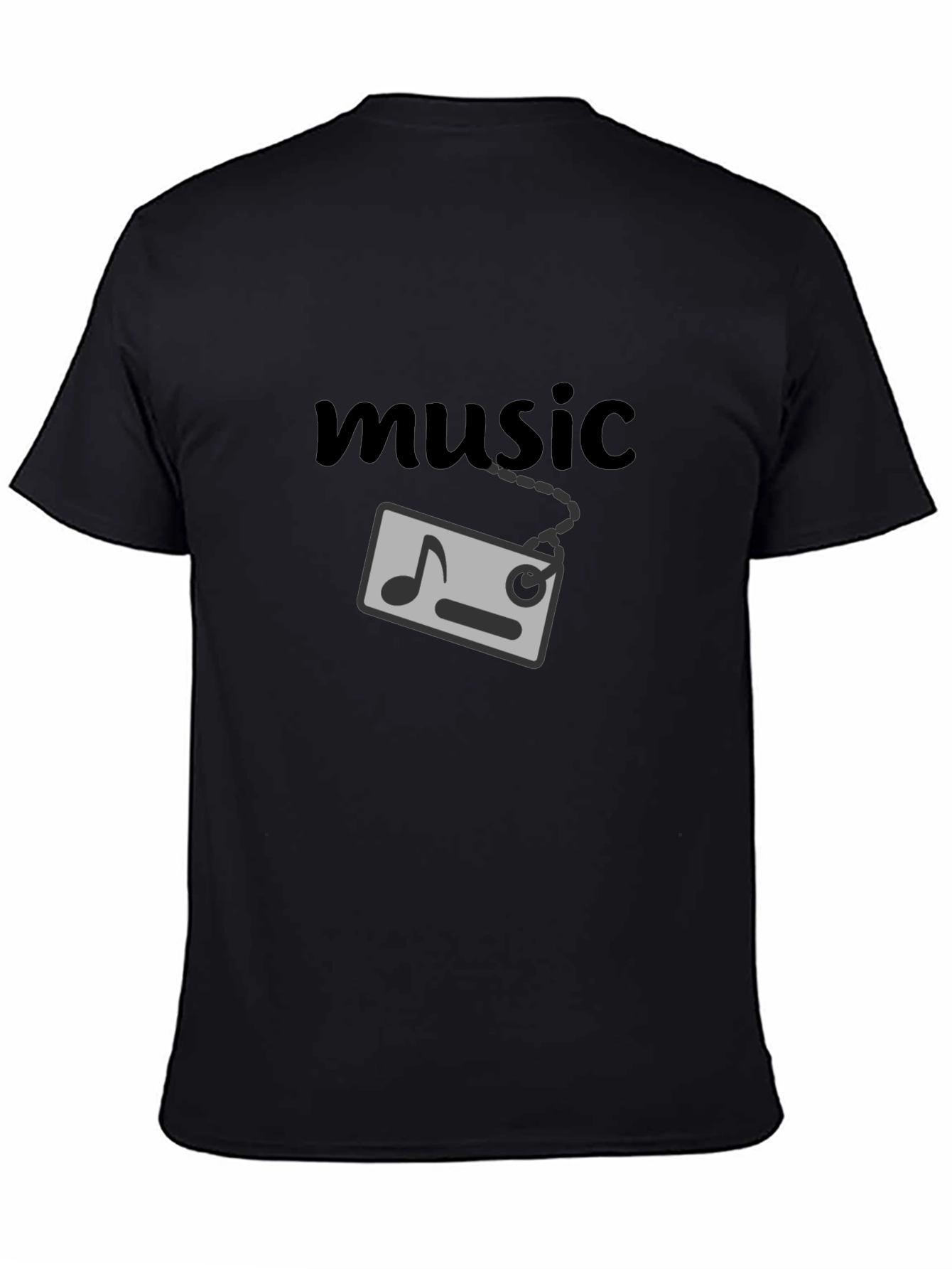 Black Music T-Shirt - Cool Graphic Tee view 4
