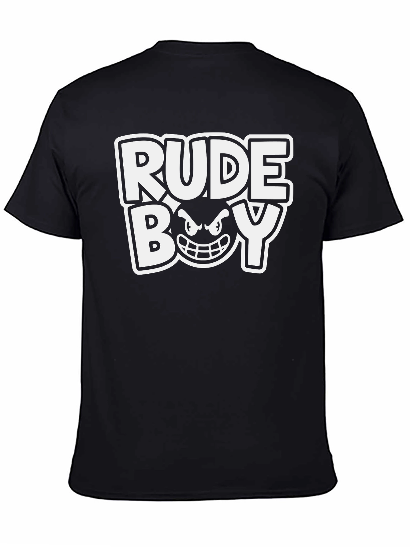 Black Rude Boy Graphic T-Shirt - Black Cotton Tee view 4