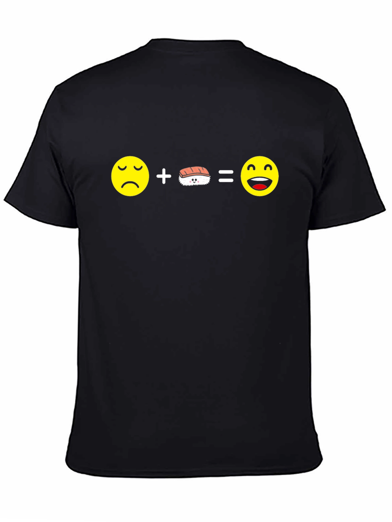 Black Sushi Makes Me Happy T-Shirt view 4