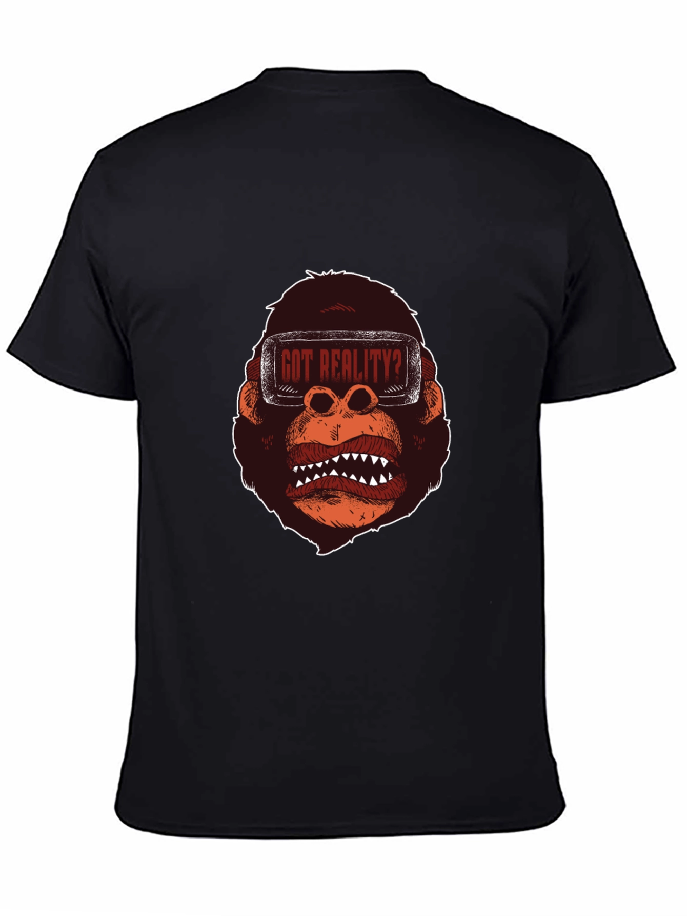 Black Got Reality? Gorilla VR Graphic T-Shirt view 4