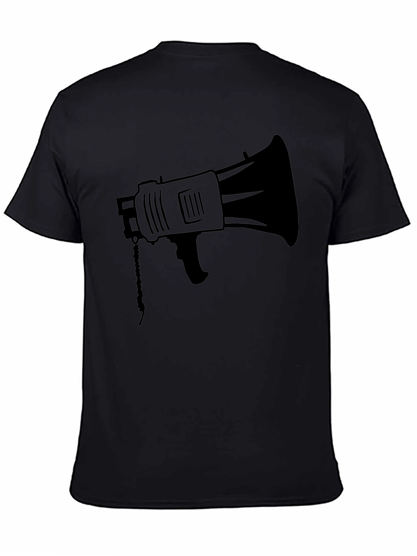 Black Black Megaphone Graphic Tee - Loud & Proud! view 4