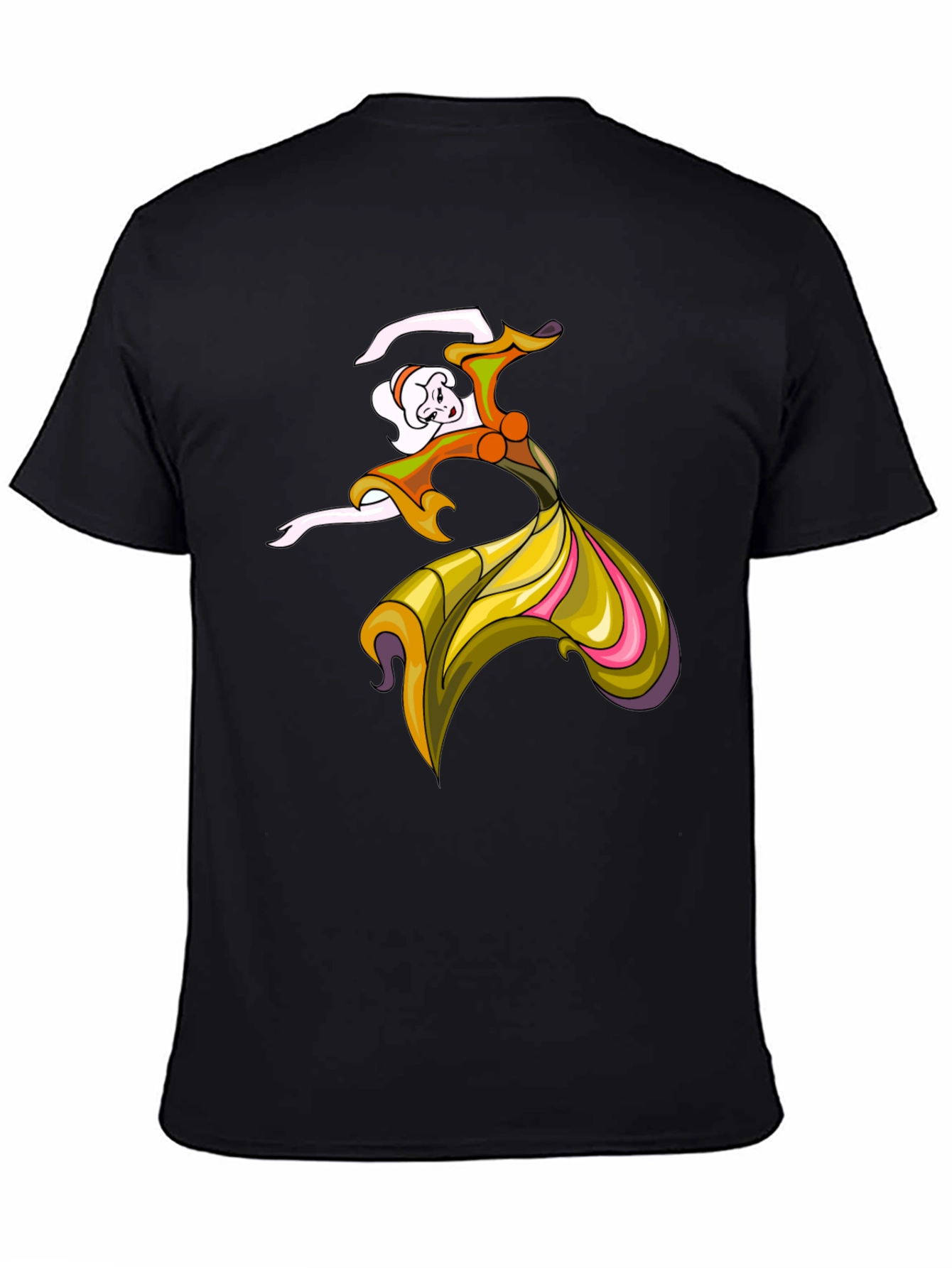 Black Vintage Dancer Graphic Tee - Black Unisex T-Shirt view 4