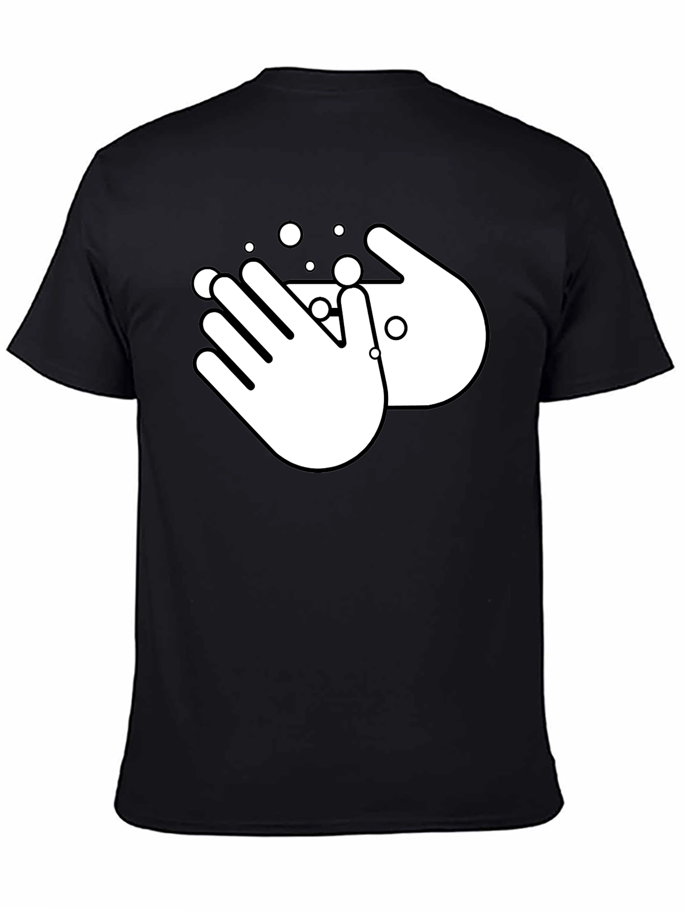 Black Wash Your Hands Black T-Shirt view 4