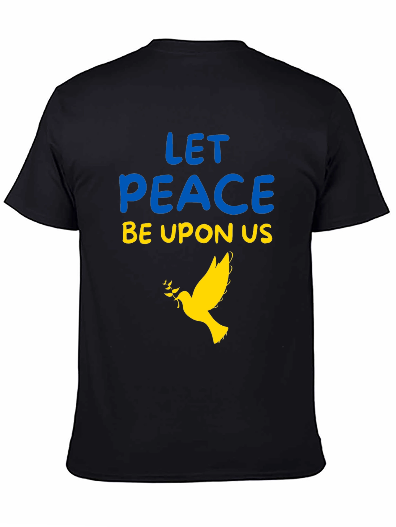 Black Ukraine Peace Dove T-Shirt view 4