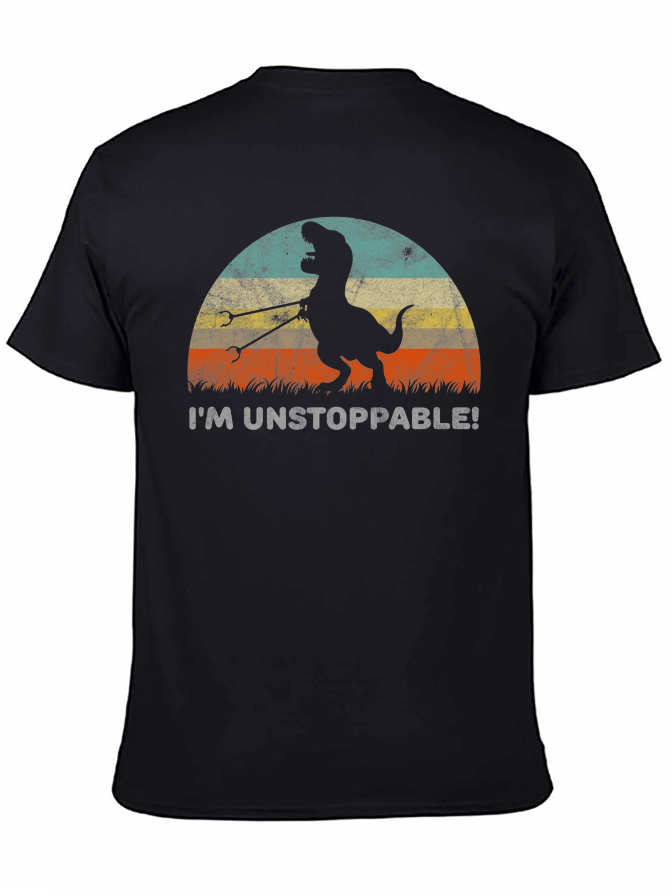 Black Unstoppable Dino T-Rex Graphic Tee view 4