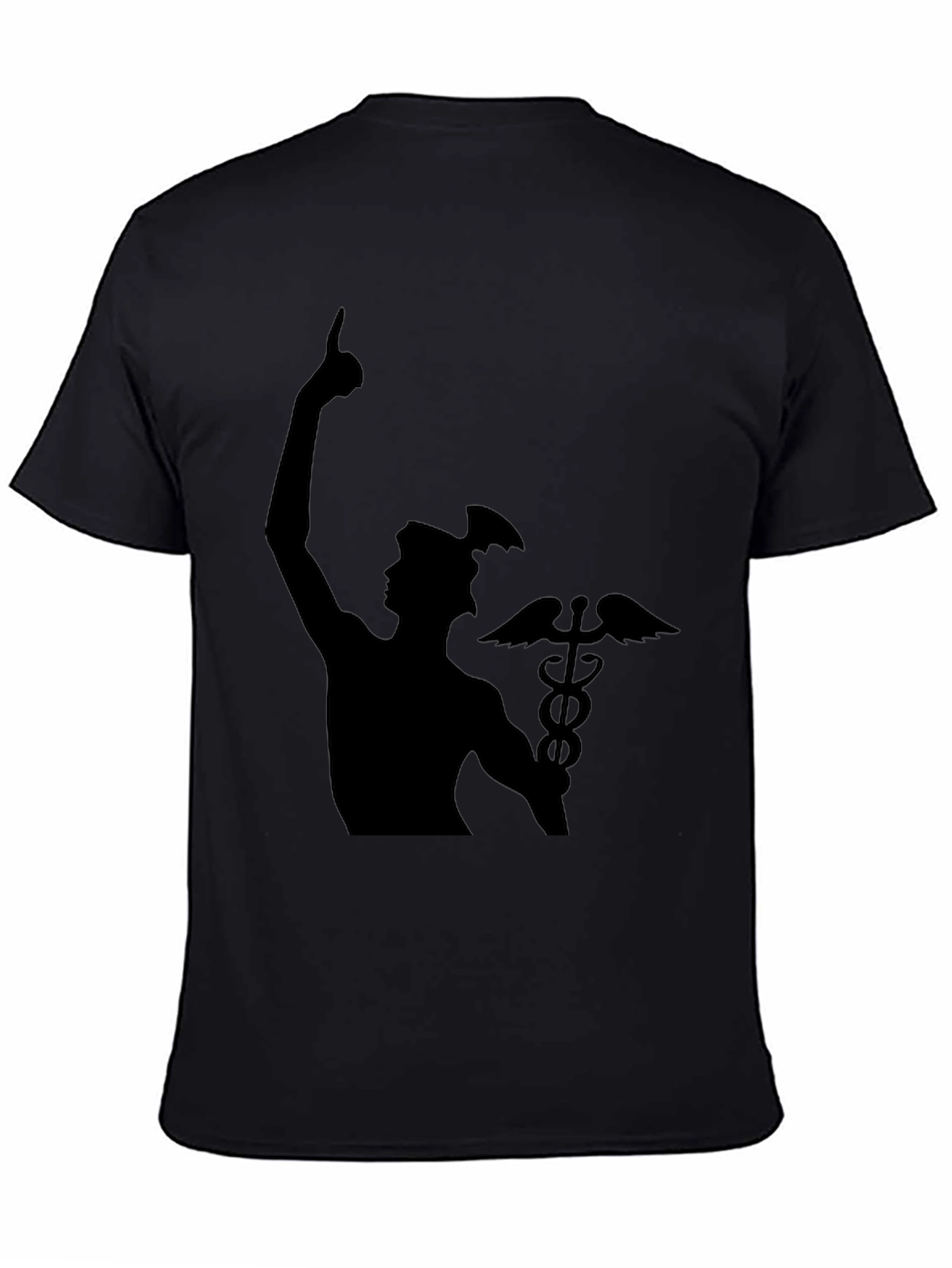 Black Mercury Caduceus Black T-Shirt view 4