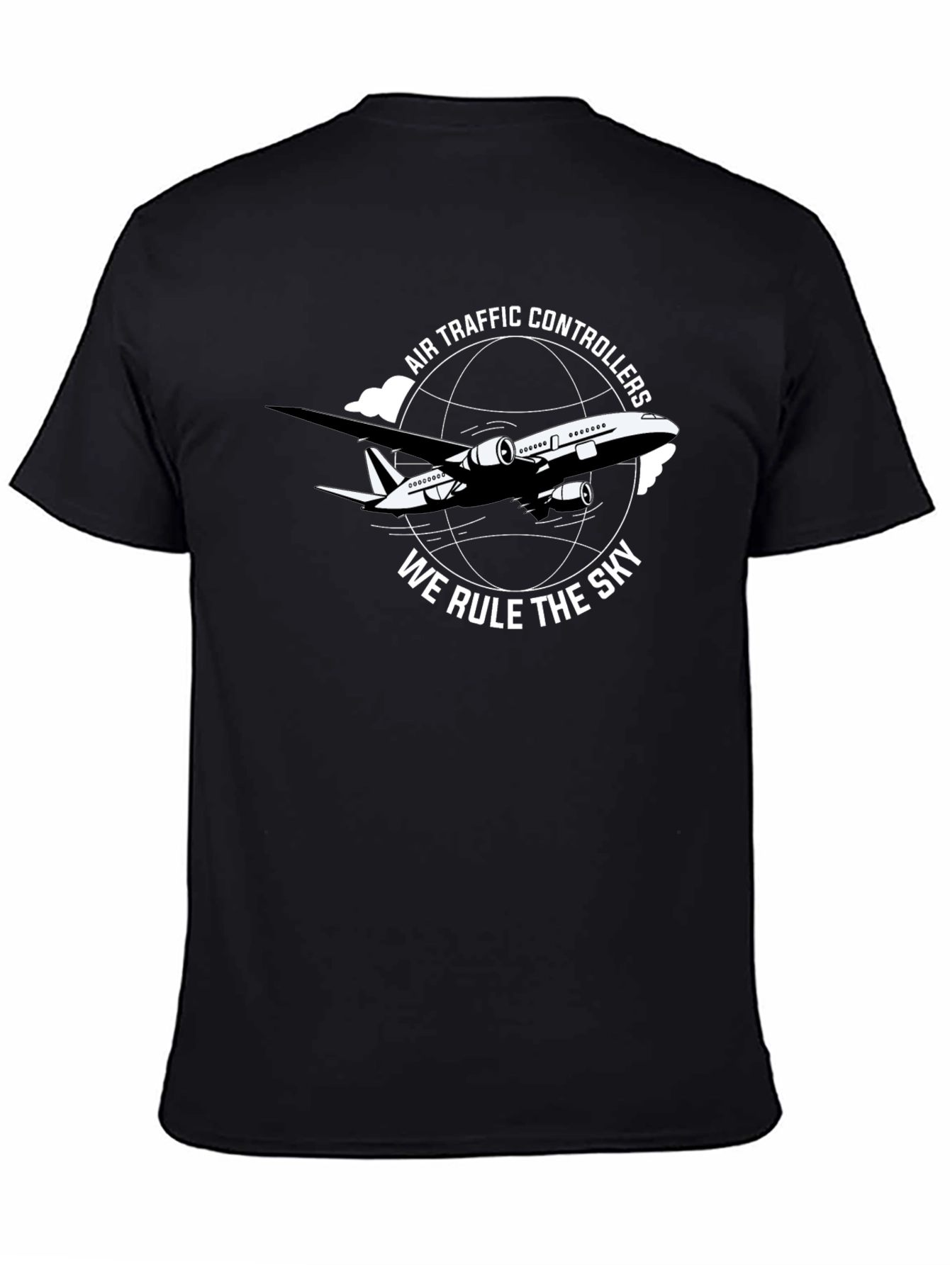 Black Air Traffic Controller T-Shirt - Rule the Sky view 4