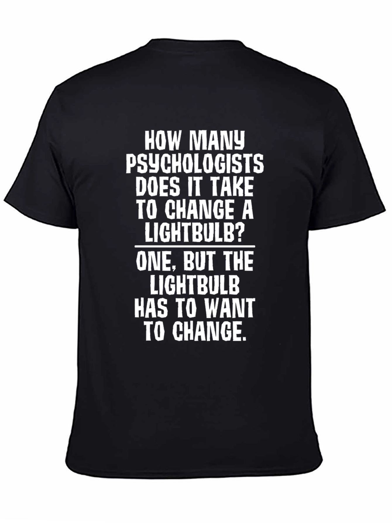 Black Psychologist Lightbulb Humor T-Shirt view 4