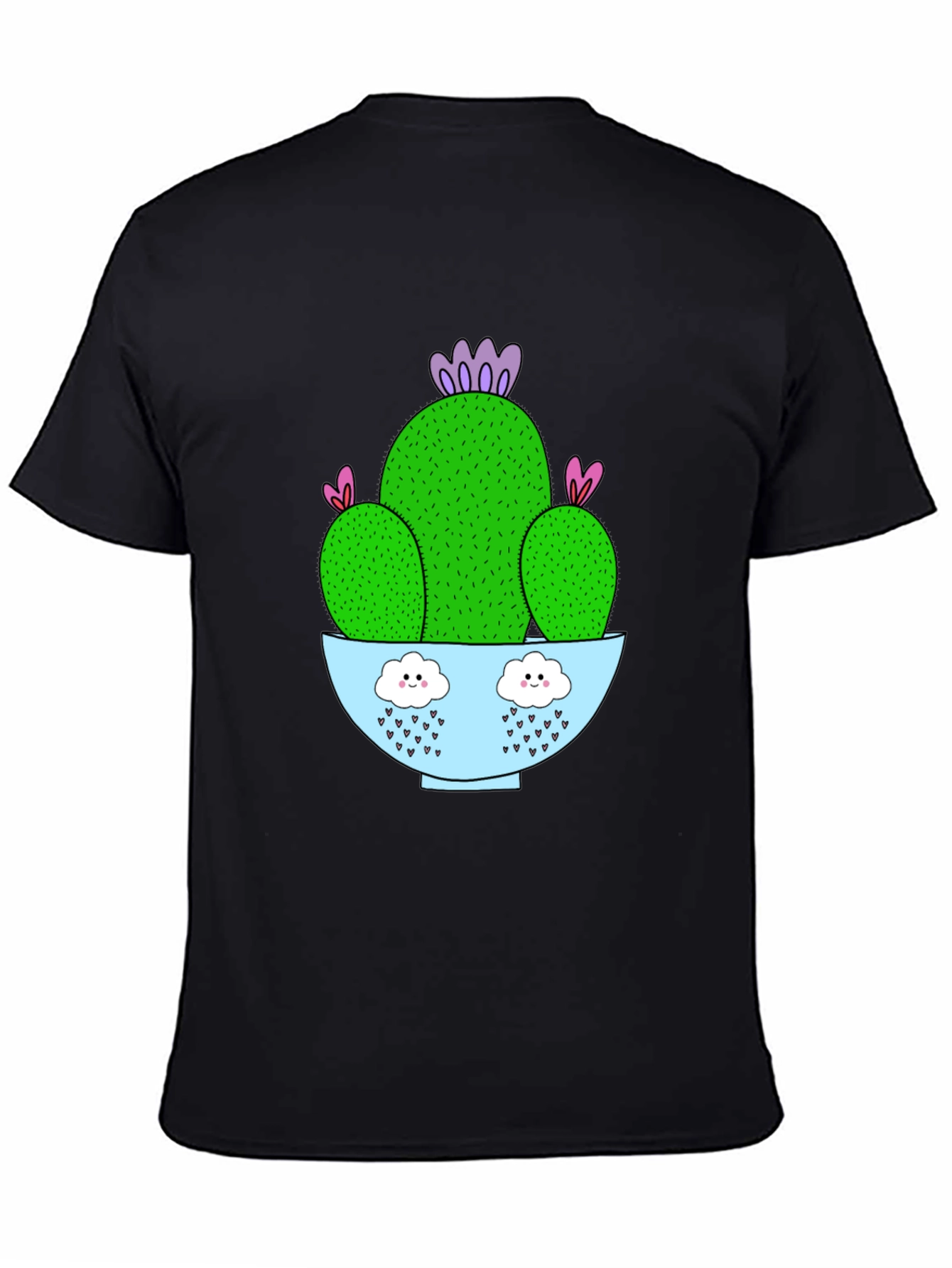 Cactus Graphic Tee - Black Cotton T-Shirt - 4
