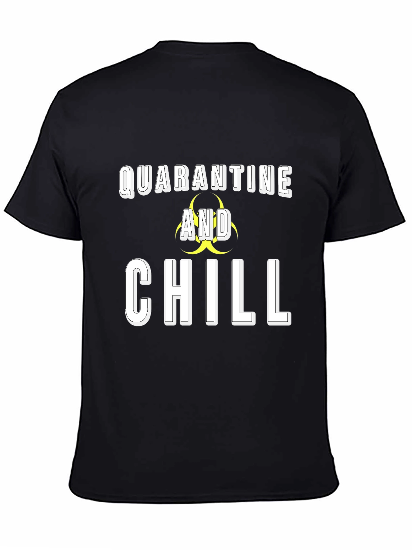 Black Quarantine and Chill Graphic Tee view 4